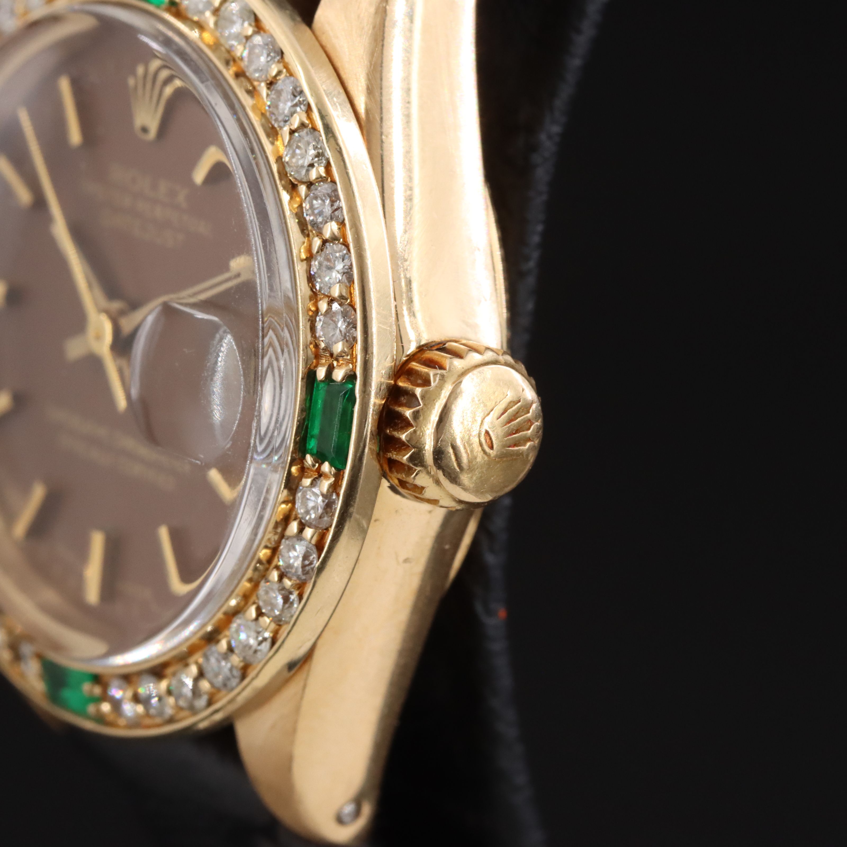 18K Rolex Datejust 6917 Custom Diamond Watch c.1978