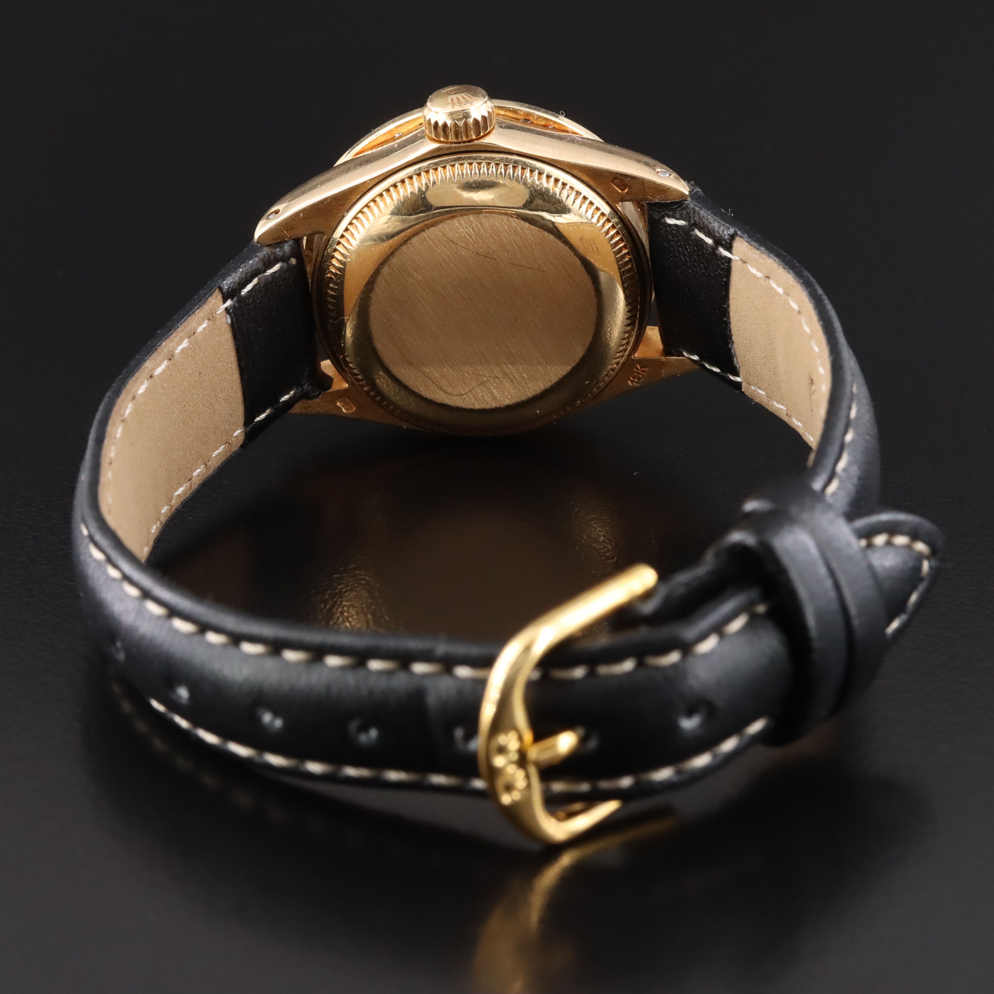 18K Rolex Datejust 6917 Custom Diamond Watch c.1978