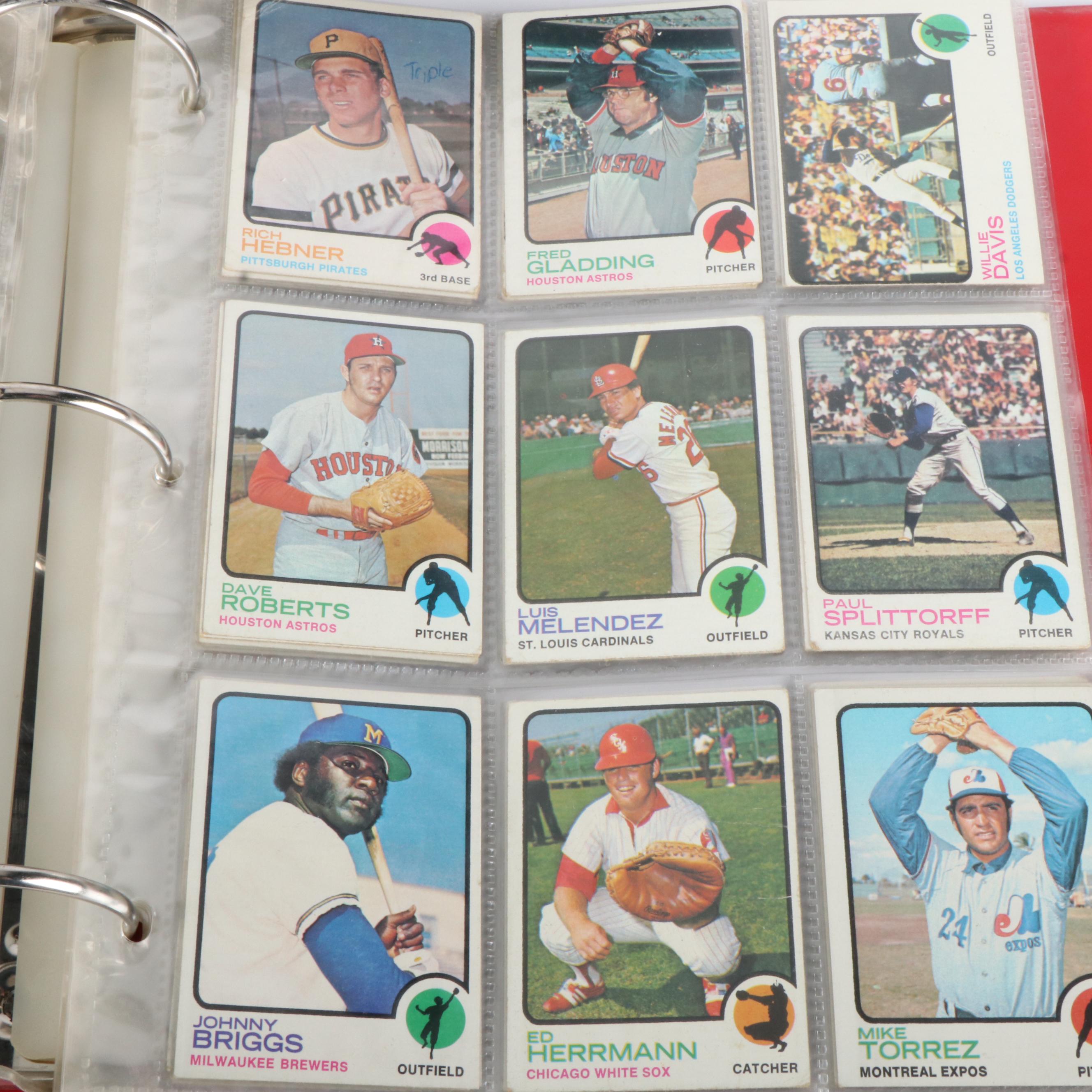 Three Albums of 1970s Topps Baseball Cards