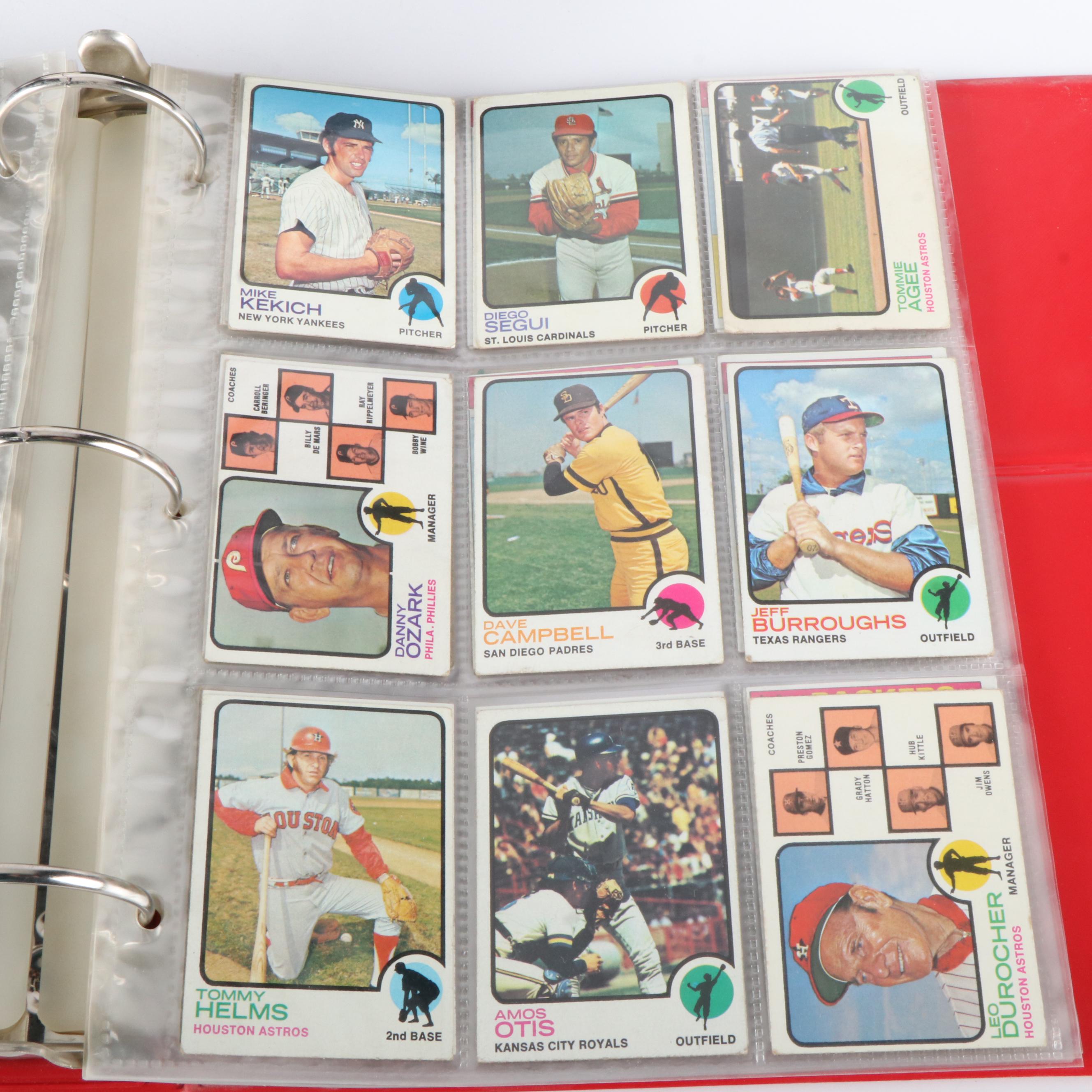 Three Albums of 1970s Topps Baseball Cards