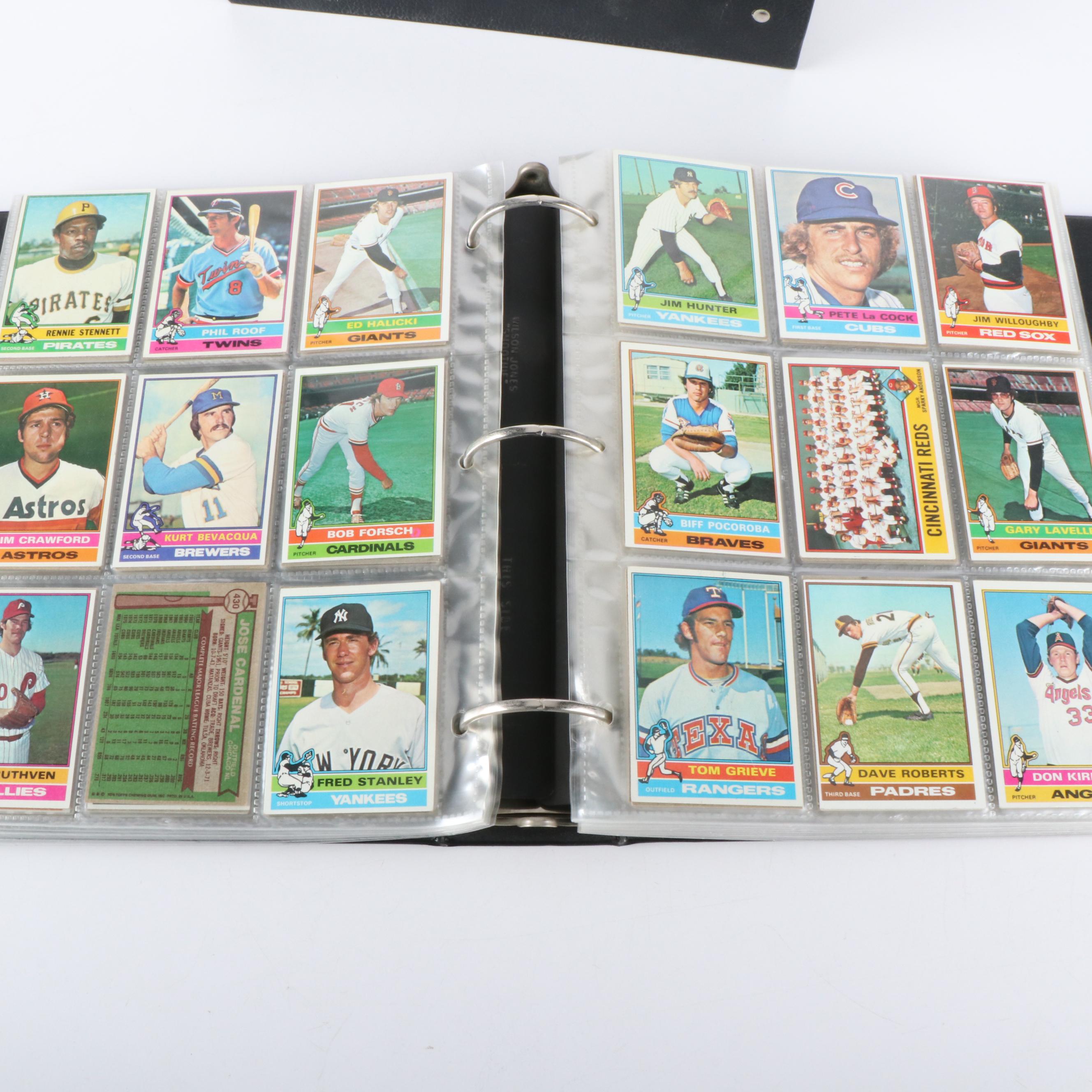 Three Albums of 1970s Topps Baseball Cards