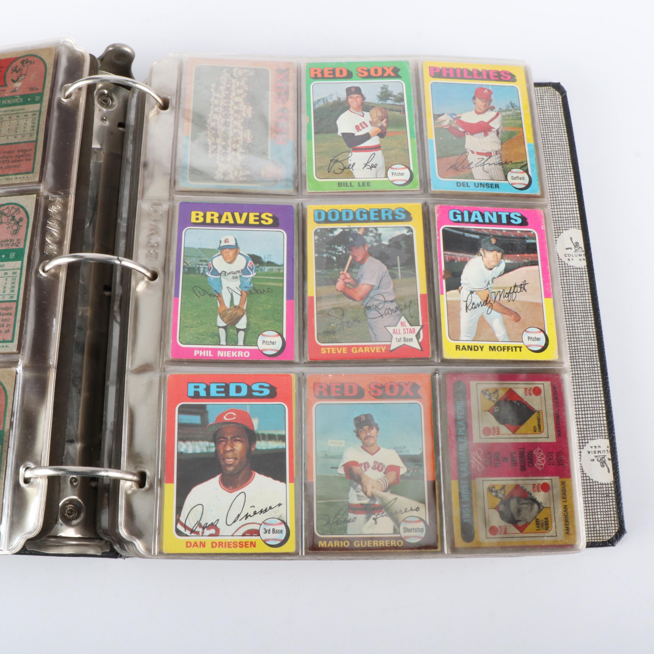 Three Albums of 1970s Topps Baseball Cards