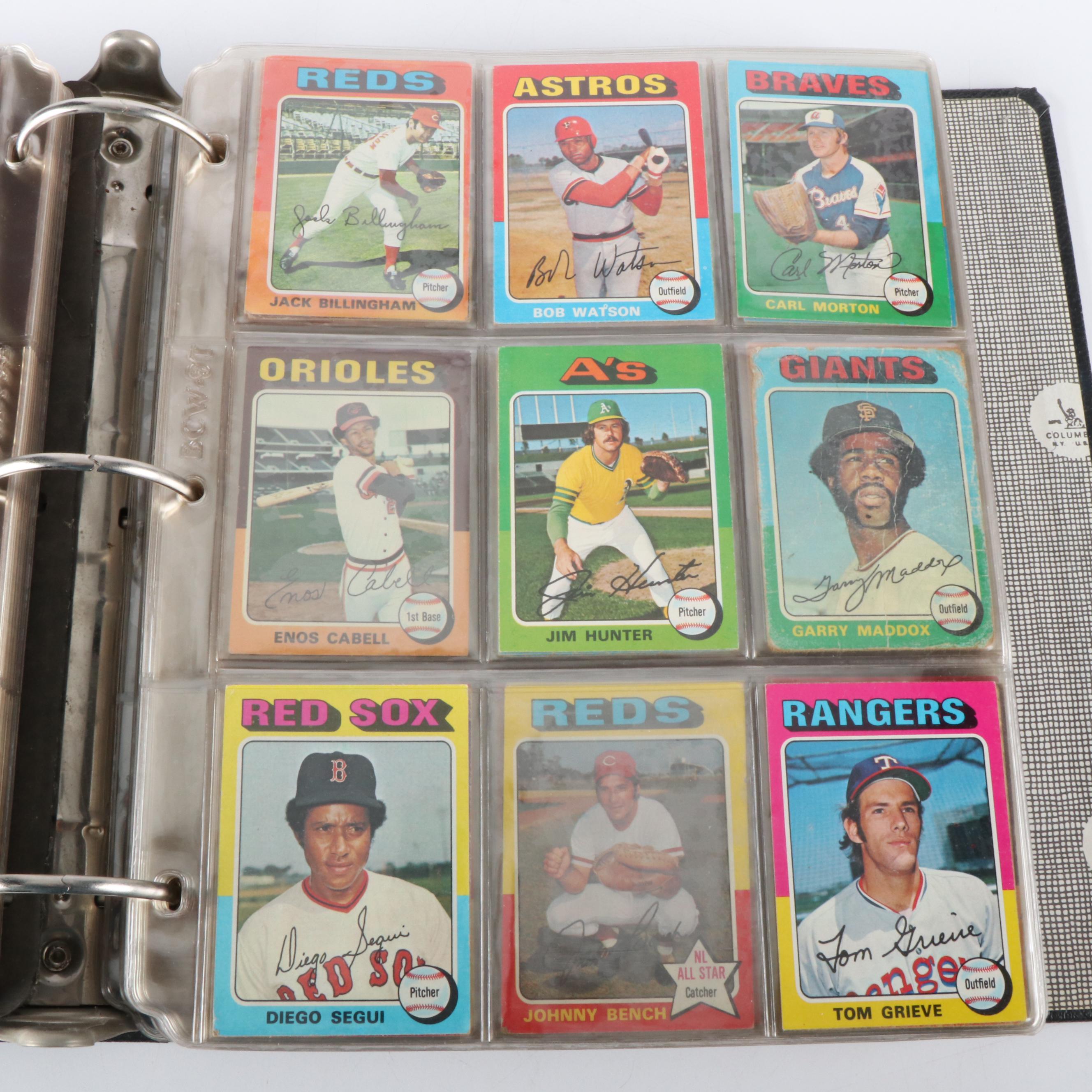 Three Albums of 1970s Topps Baseball Cards