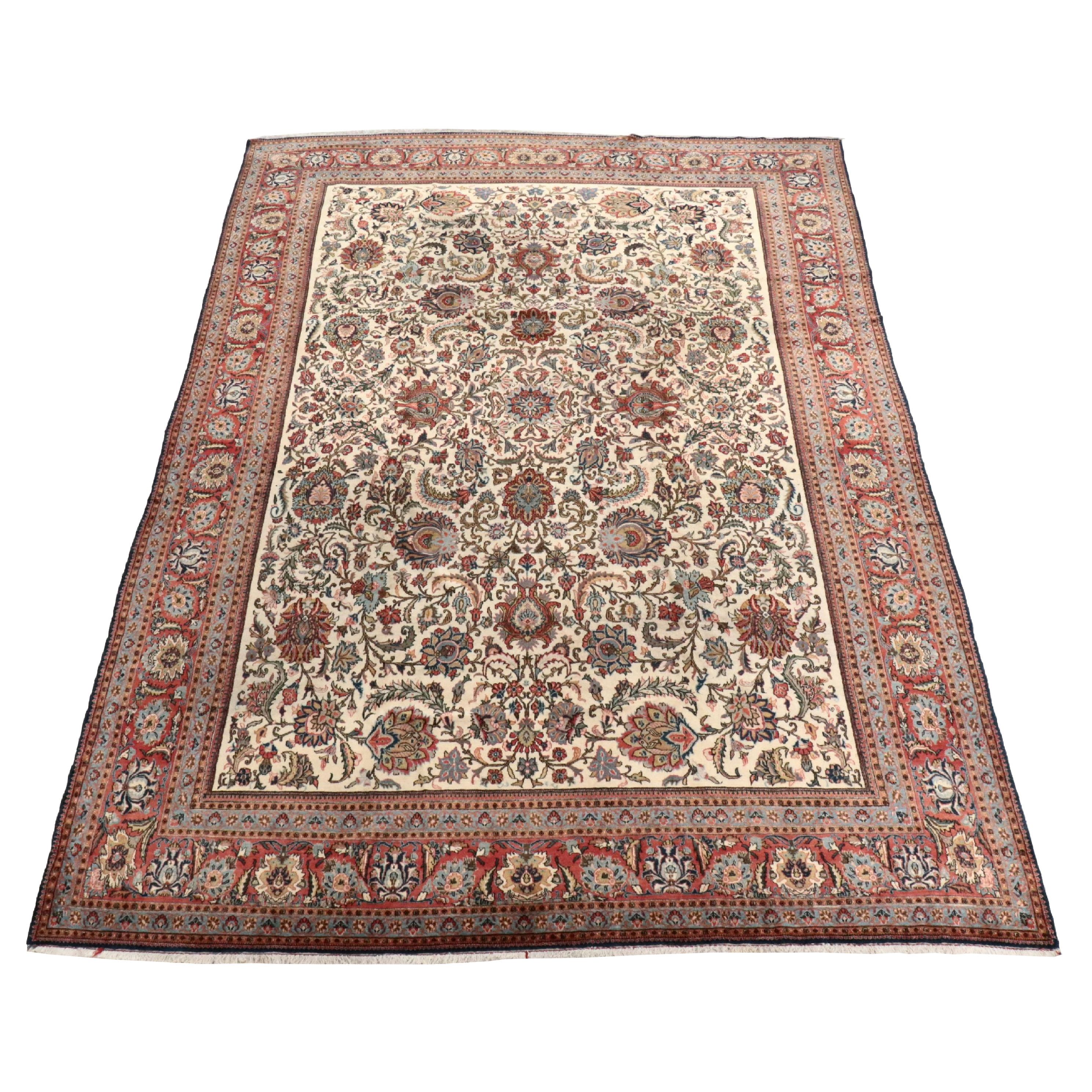 10'4 x 15'4 Hand-Knotted Persian Tabriz Room-Sized Rug