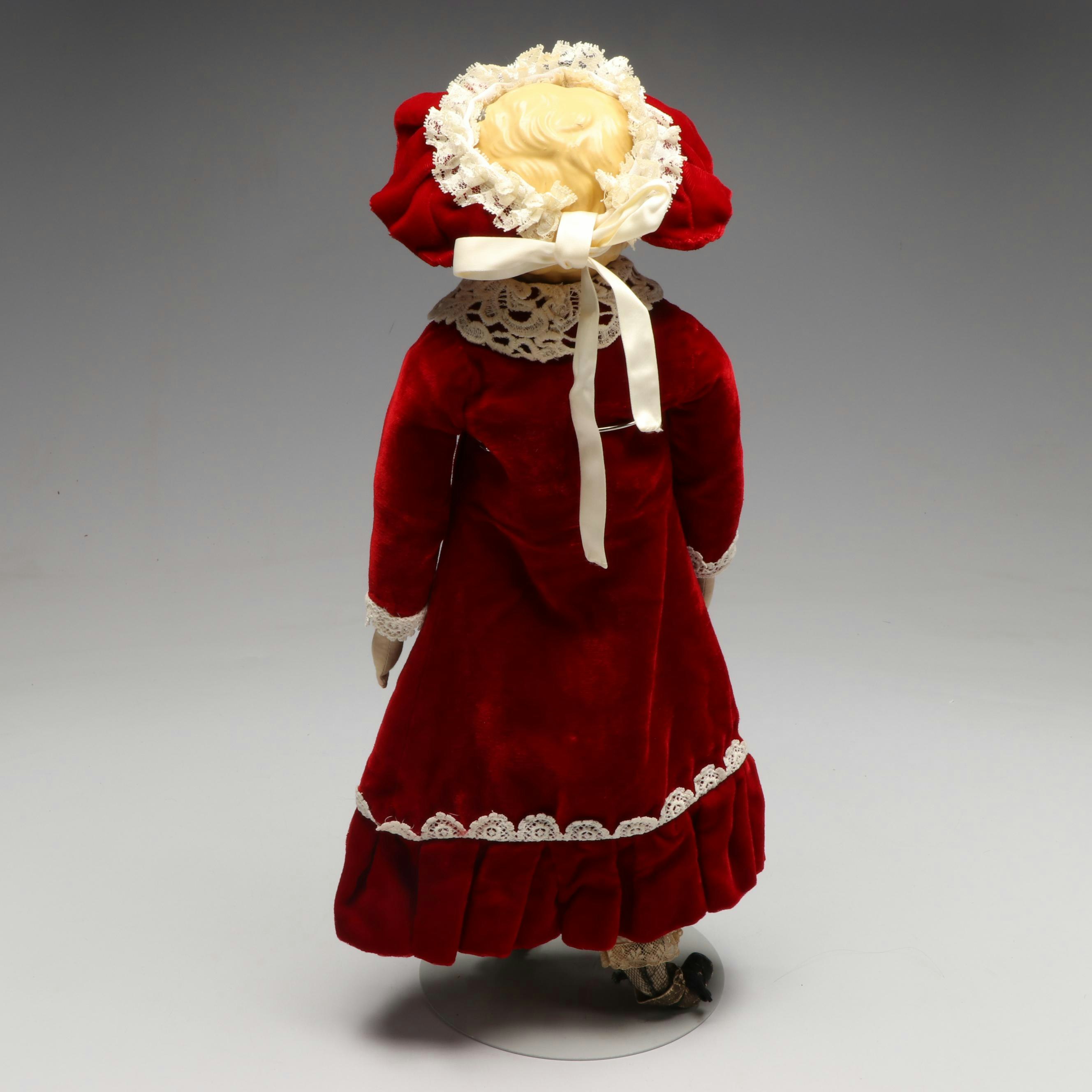 Minerva Painted Tin Doll with Cloth Body, Late 19th/ Early Century