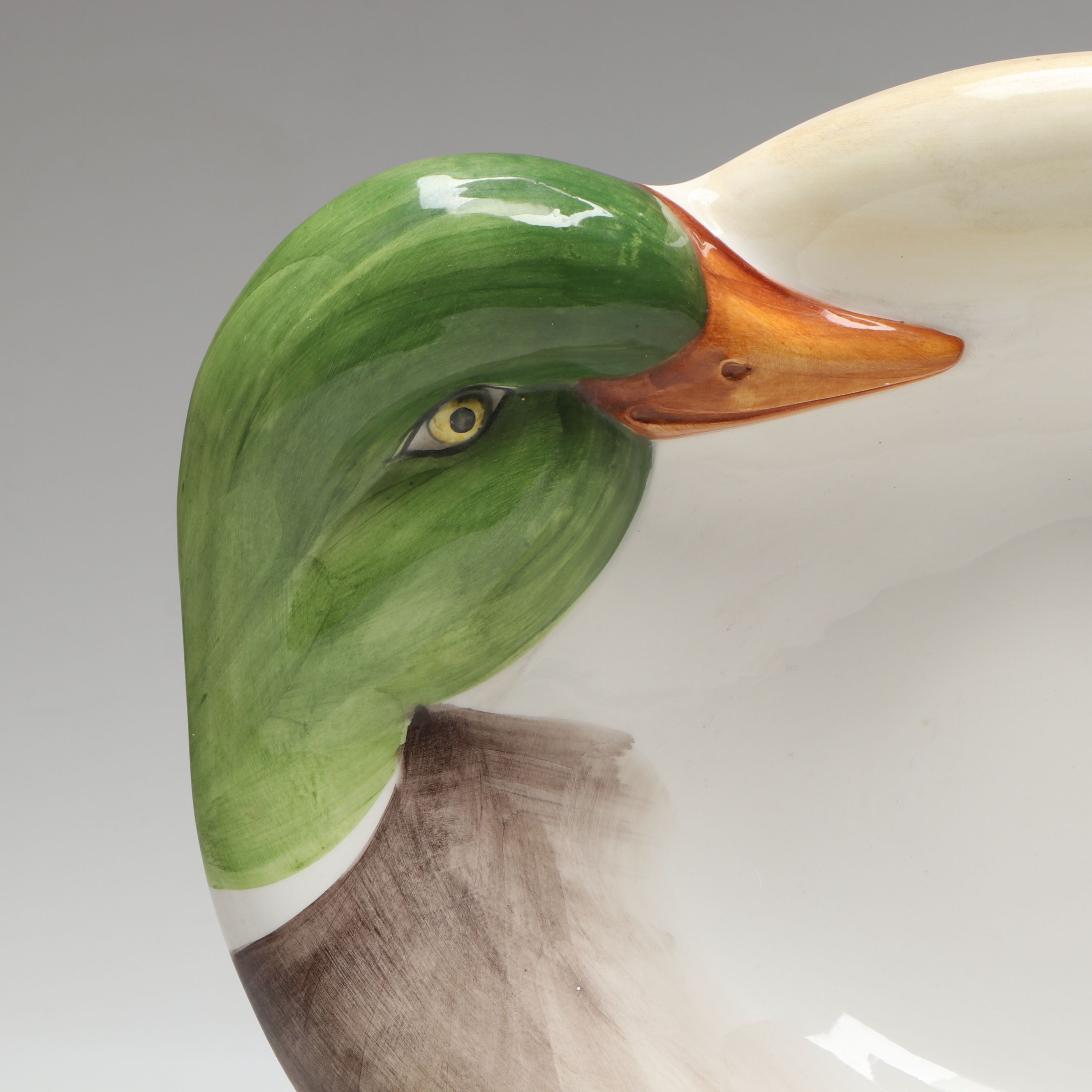 CreArt Italian Ceramic Mallard Duck Bowl