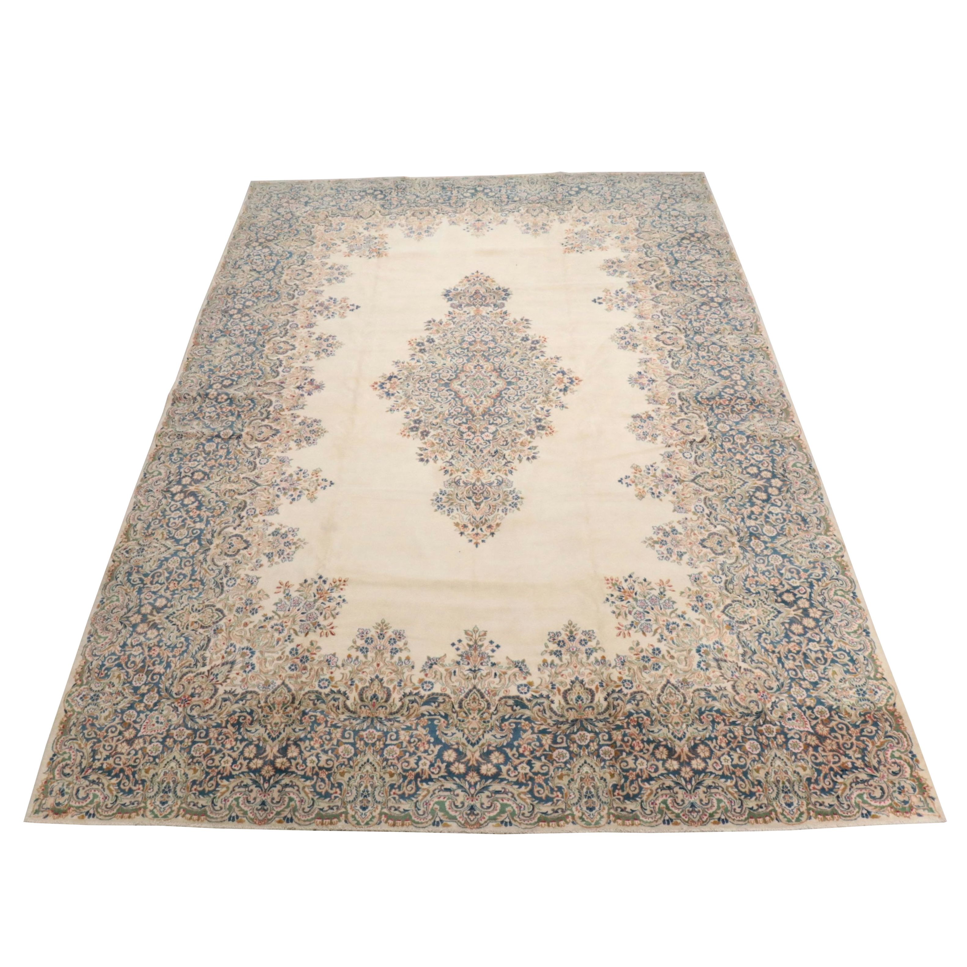 11'5 x 17'6 Hand-Knotted Persian Kerman Room Sized Rug