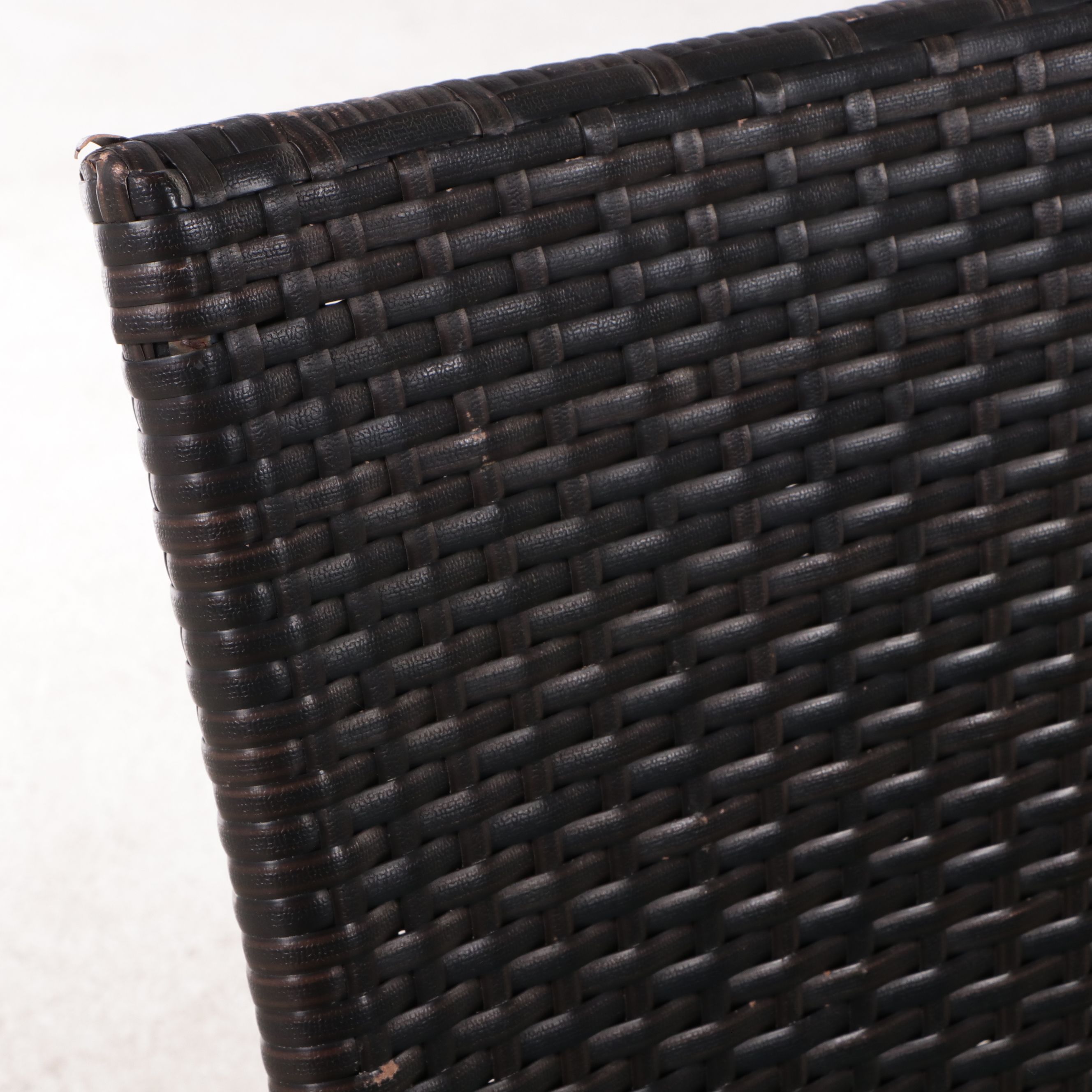 Pair of Resin Wicker Patio Armchairs