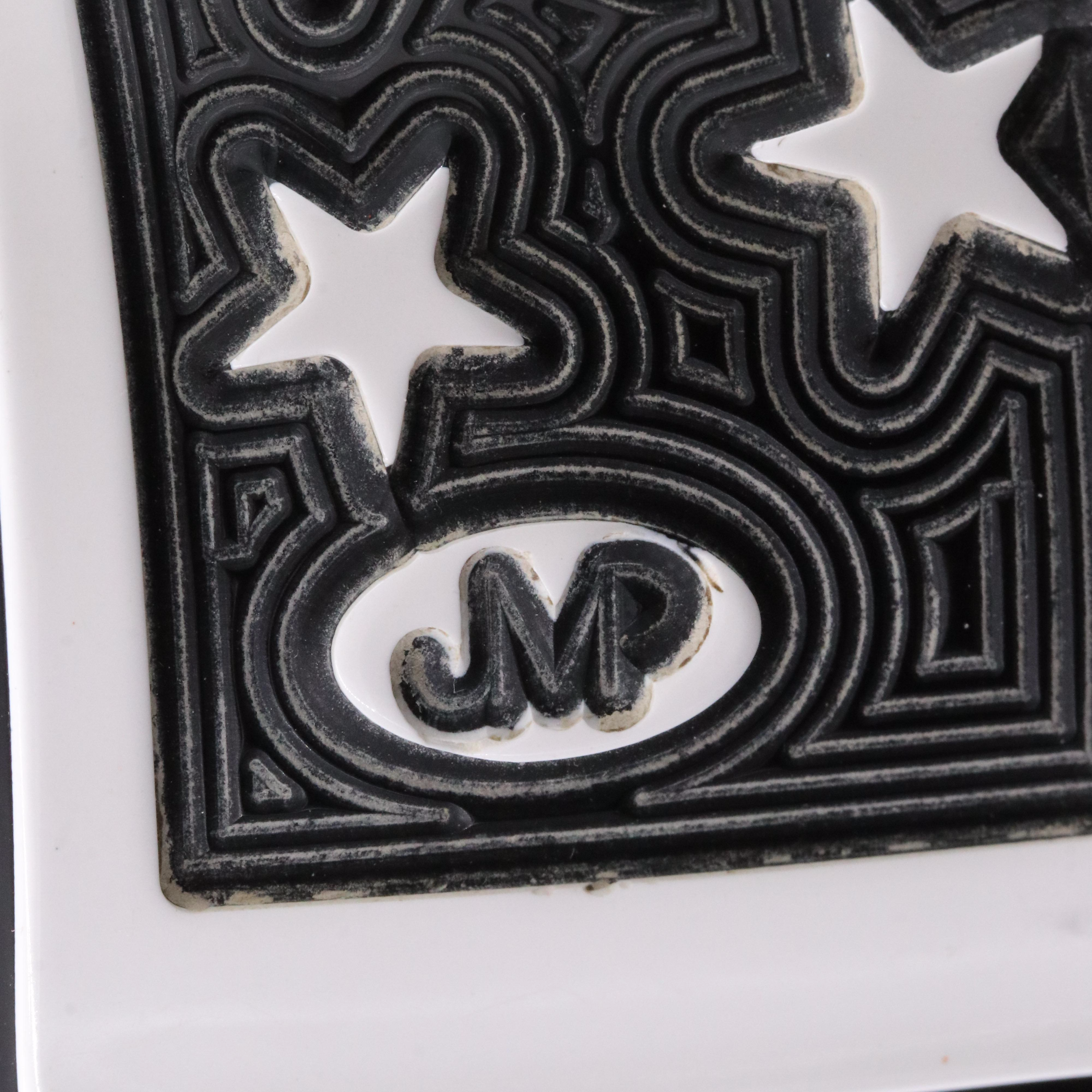 Jean Marie Poinot Carved Pierrot the Clown Cuff Bracelet Including Rhinestone