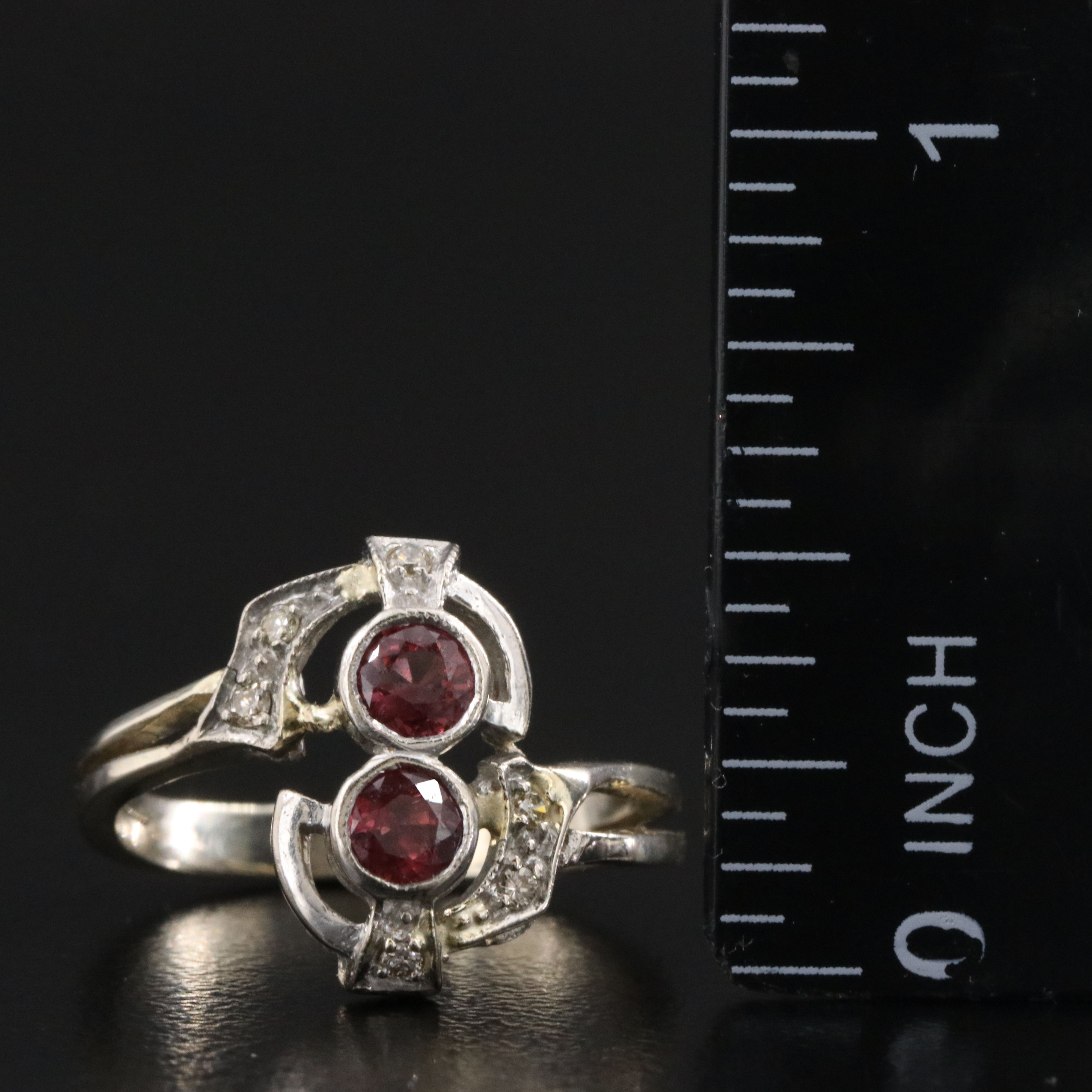 Vintage 14K Ruby and Diamond Ring