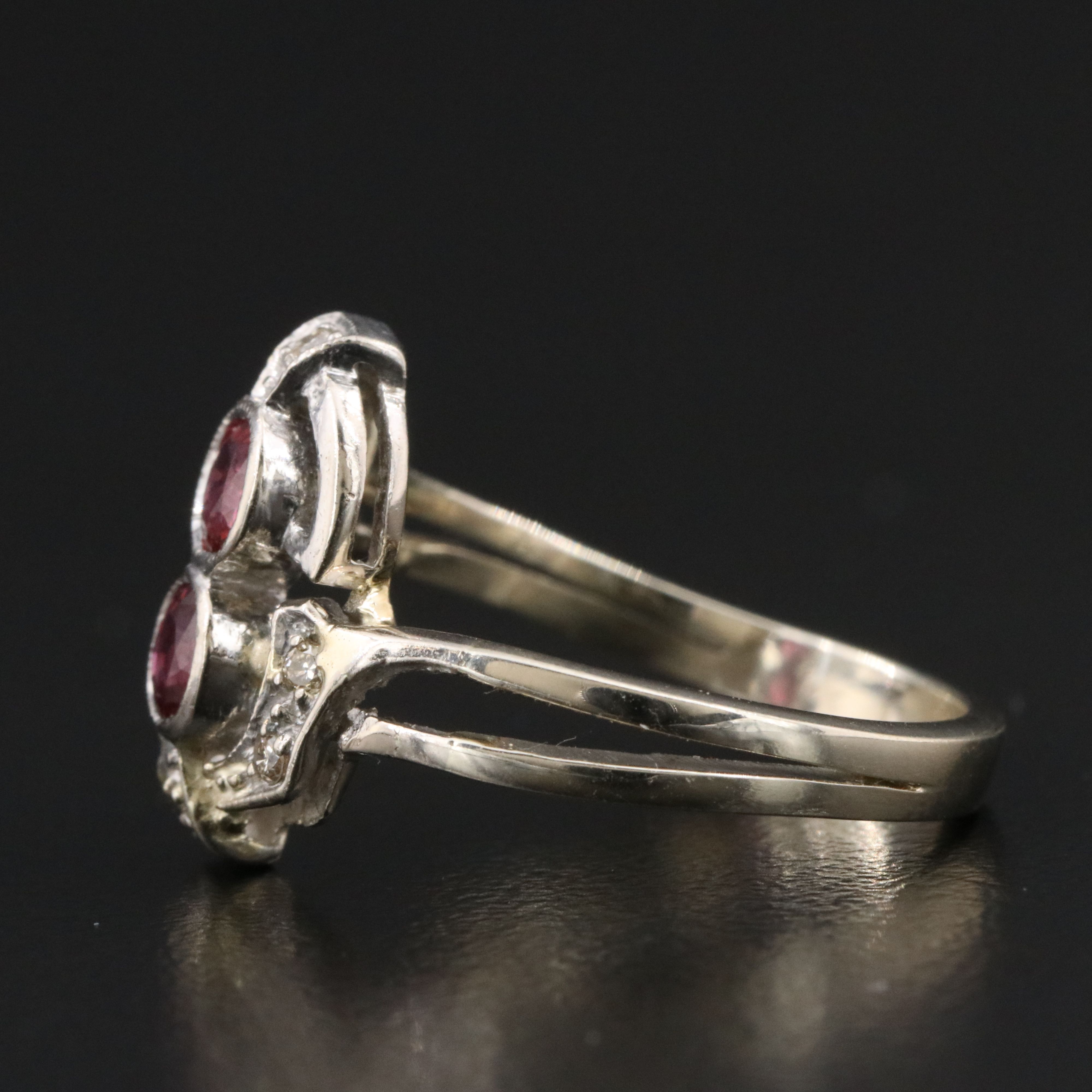 Vintage 14K Ruby and Diamond Ring