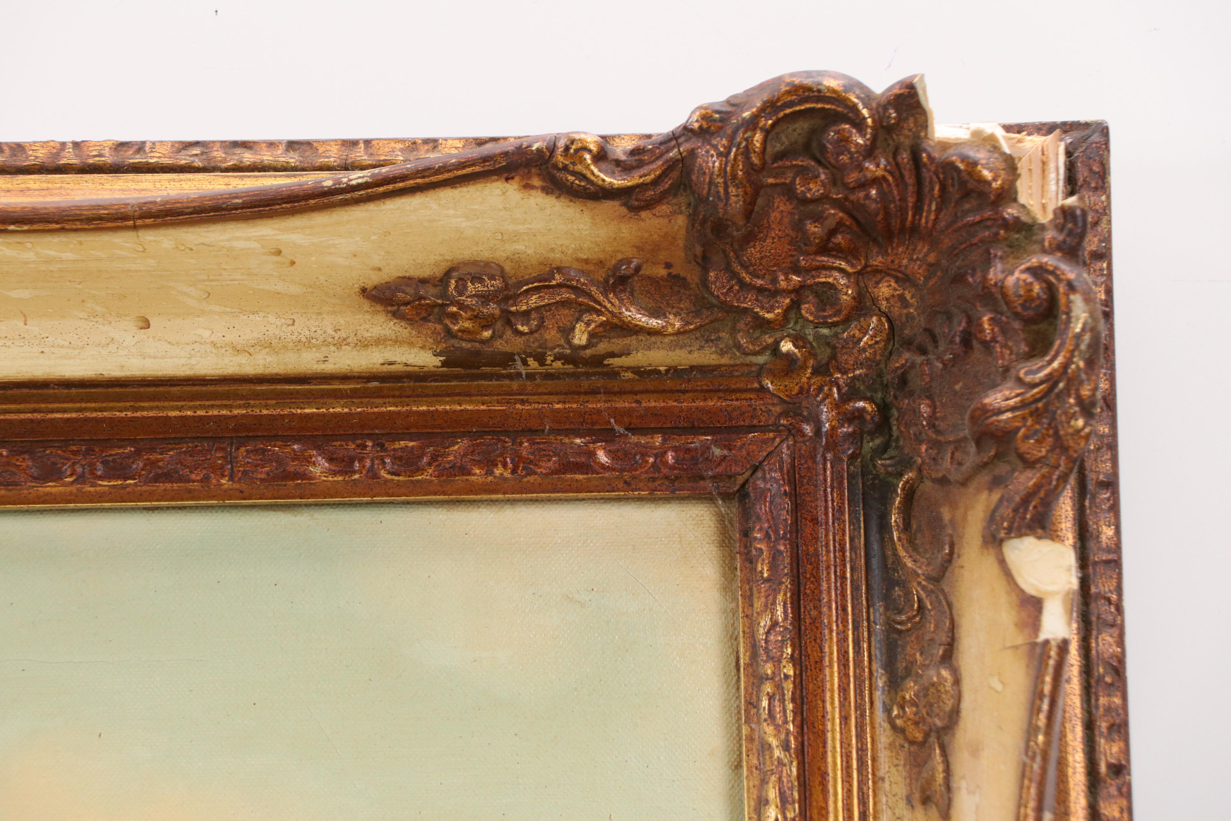 Brandivik Landscape Oil Painting of Scandinavian Mountains, 1957