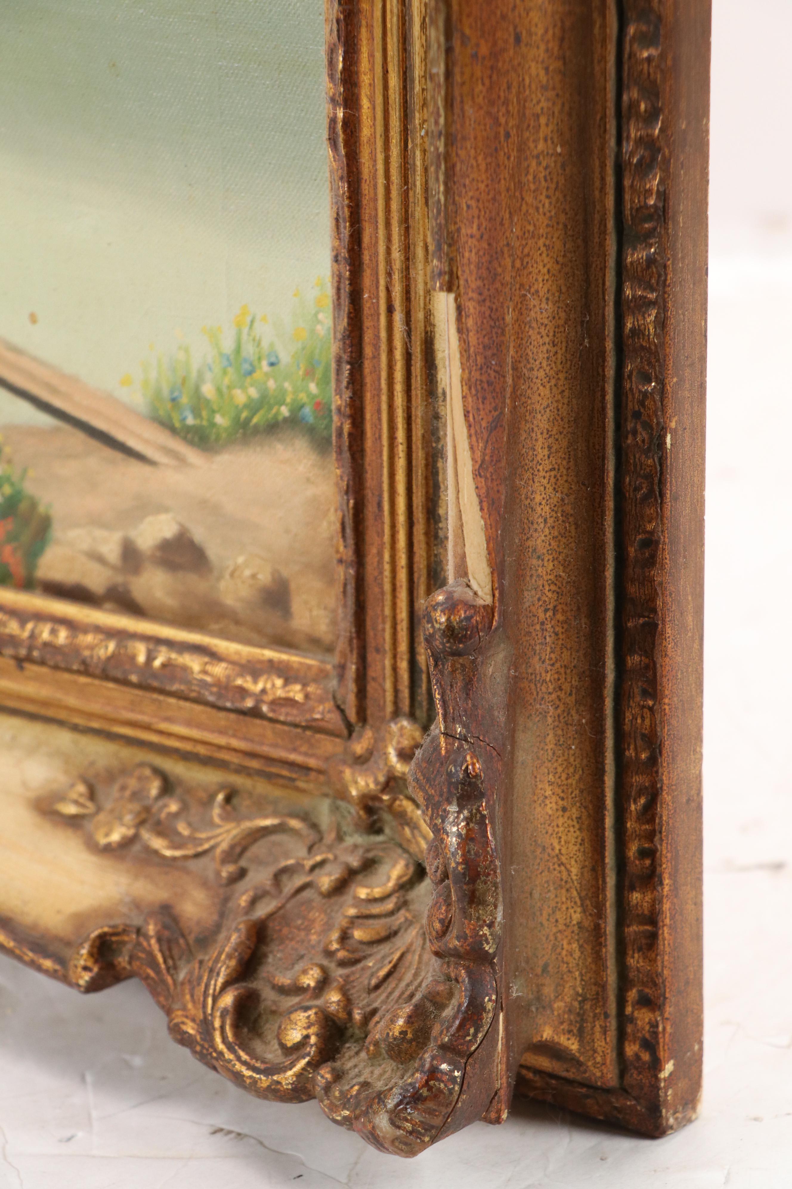 Brandivik Landscape Oil Painting of Scandinavian Mountains, 1957