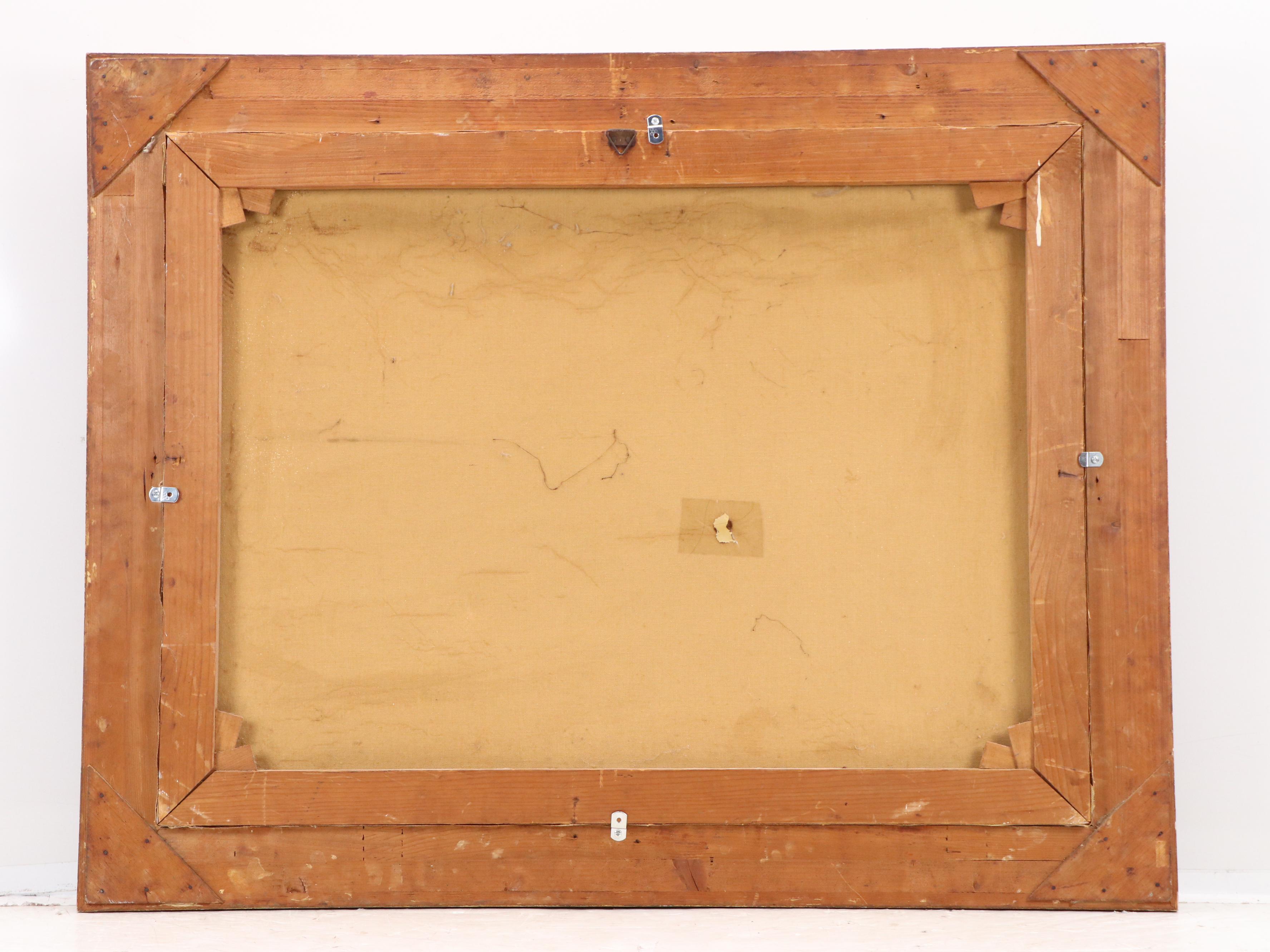 Brandivik Landscape Oil Painting of Scandinavian Mountains, 1957