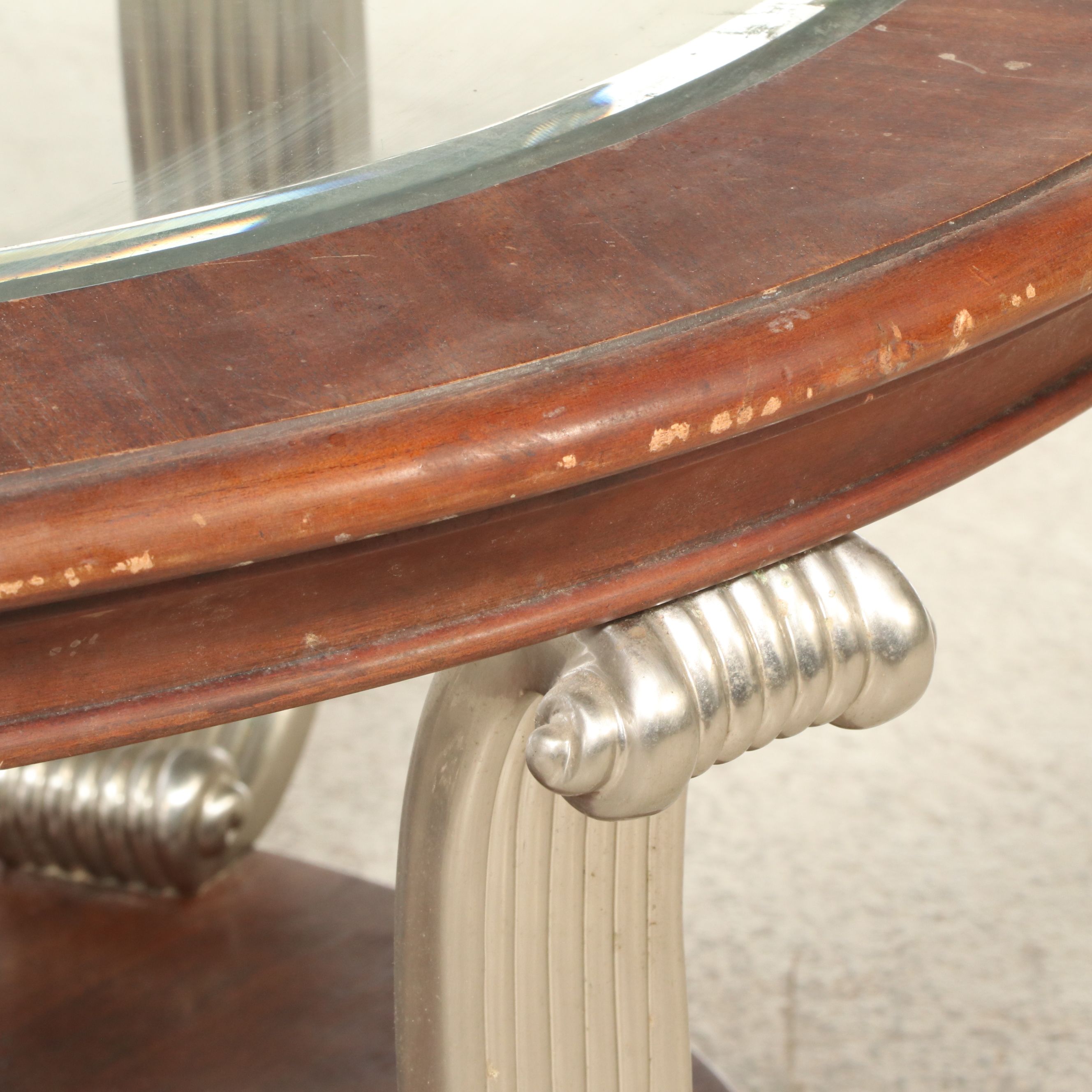 Italian Regency Style Oval Two-Tier Coffee Table