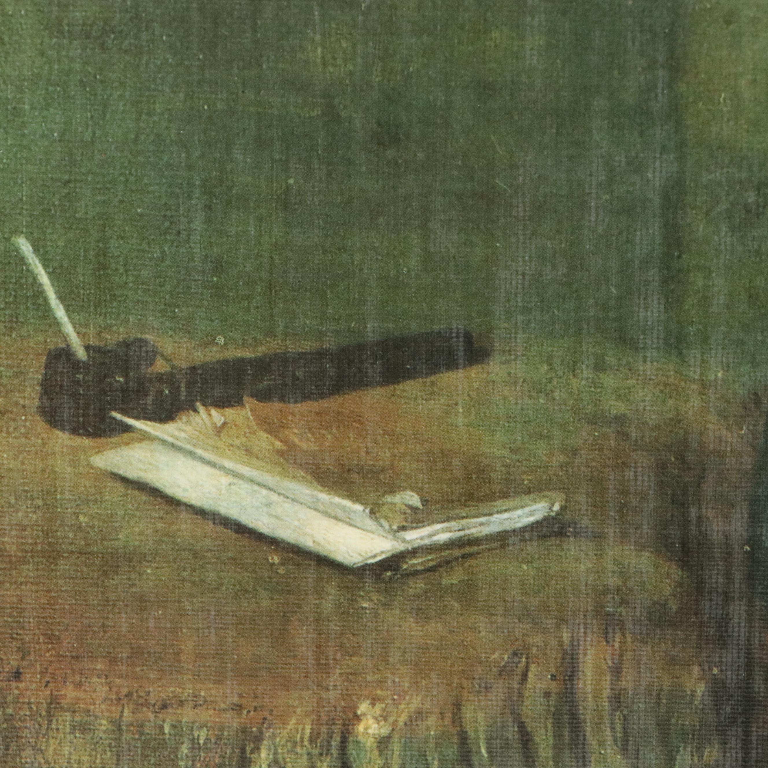 After Gerard ter Borch Embellished Offset Lithograph "The Flea-Catcher"