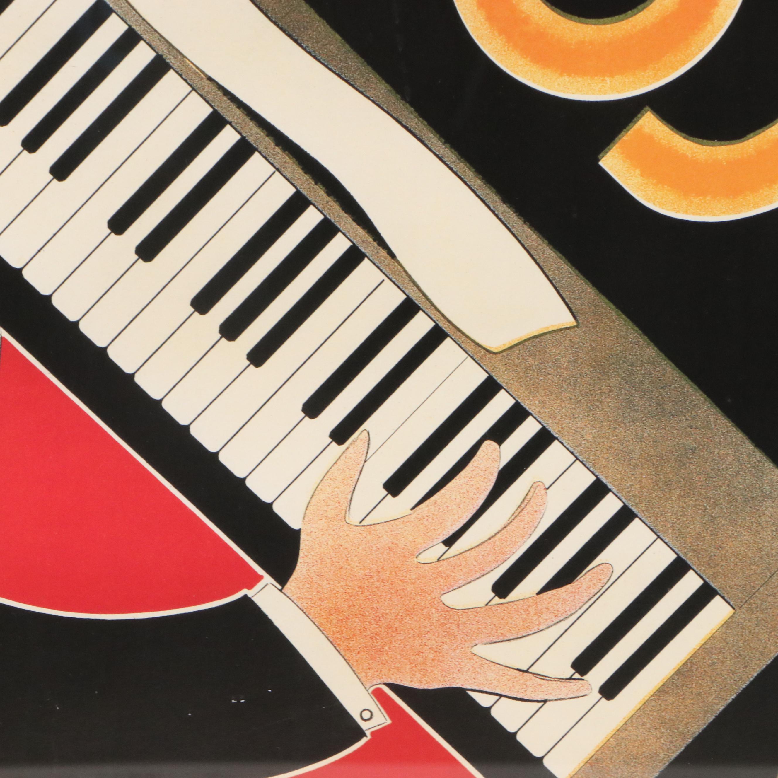 After André Daudé Offset Lithograph "Pianos Daudé," 1998