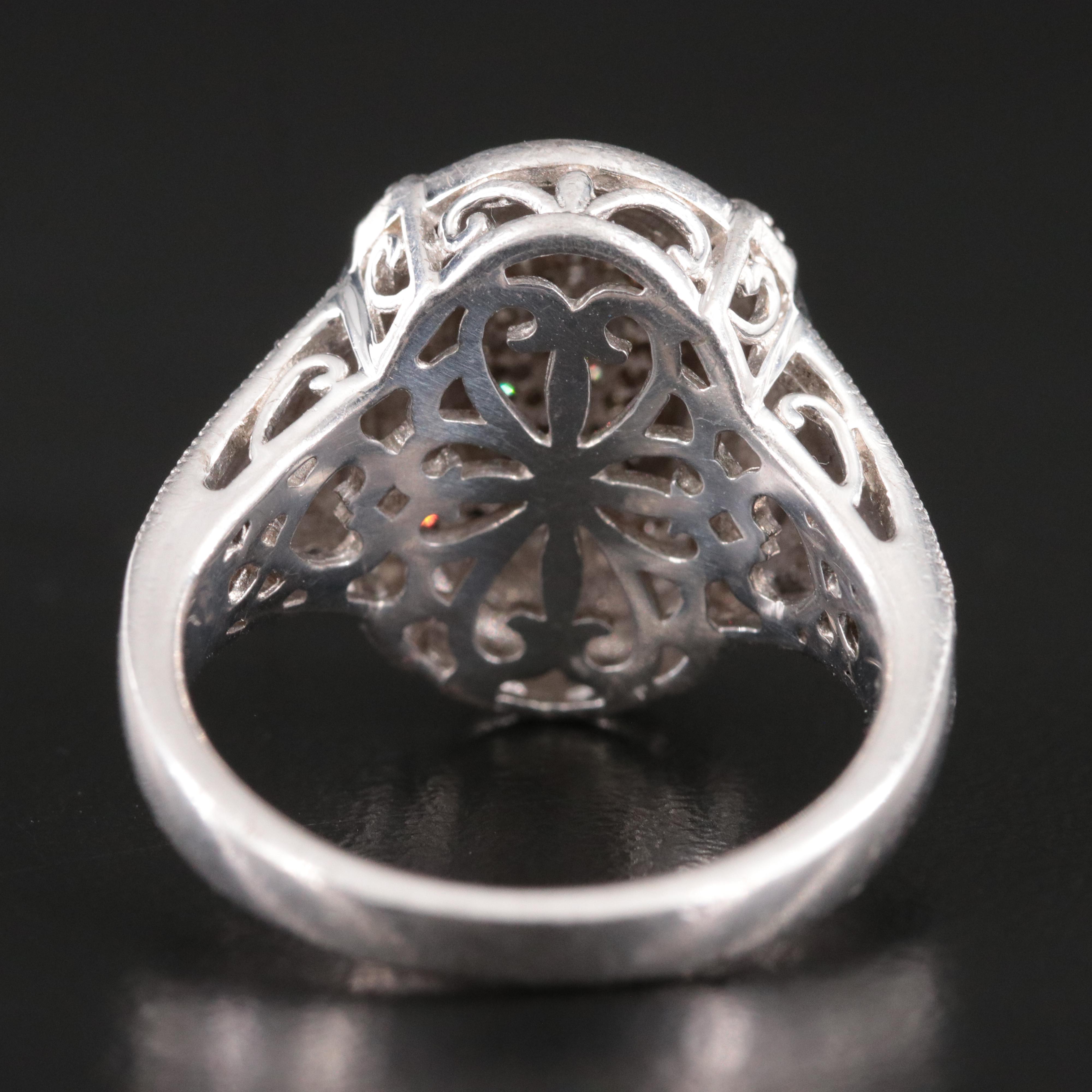 Sterling Diamond Ring with 14K Accent