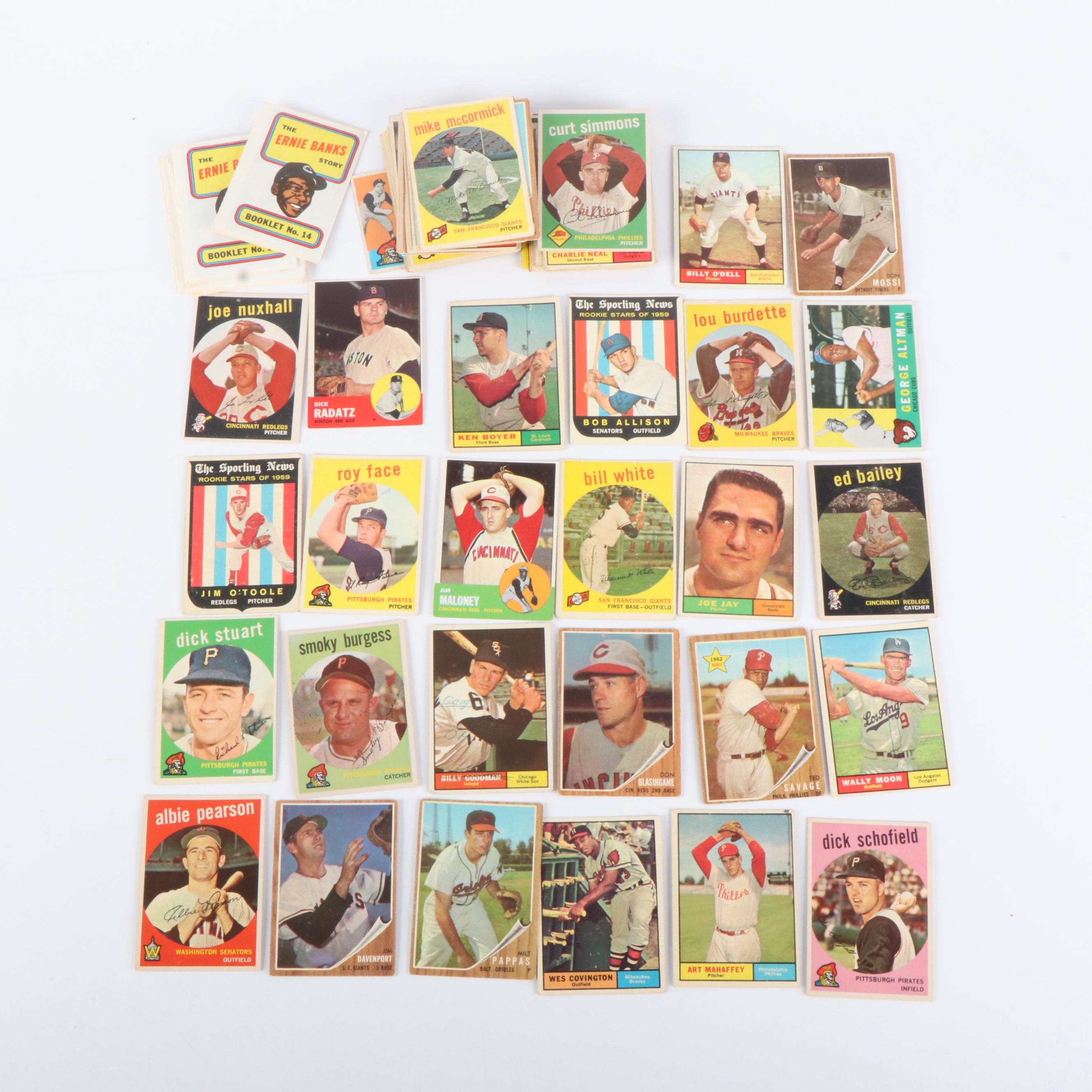 Over Eighty Topps Baseball Cards and Topps Story Booklets, 1959 to 1970