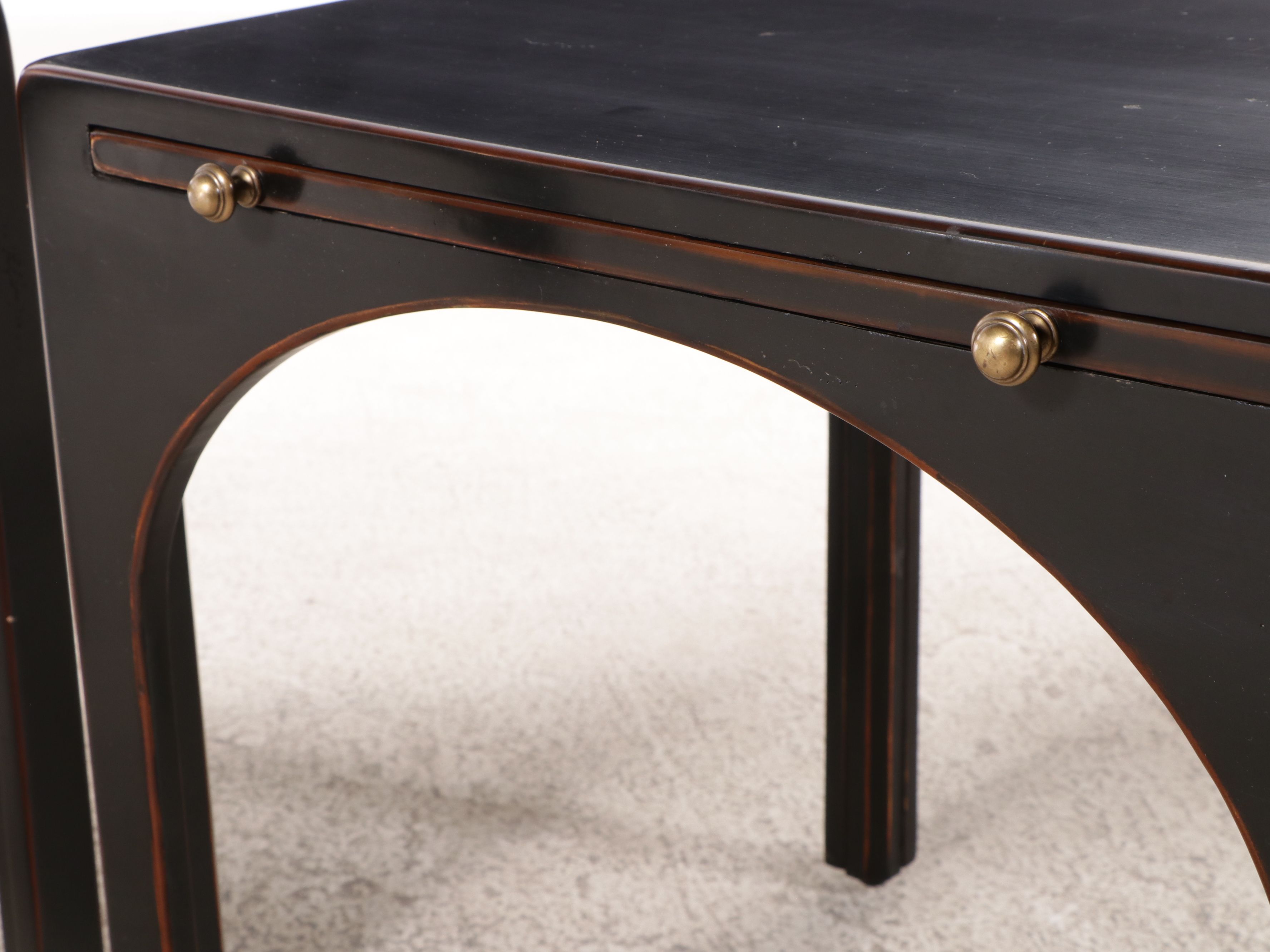 Pair of Ateliers de la Madeleine Lacquered End Tables