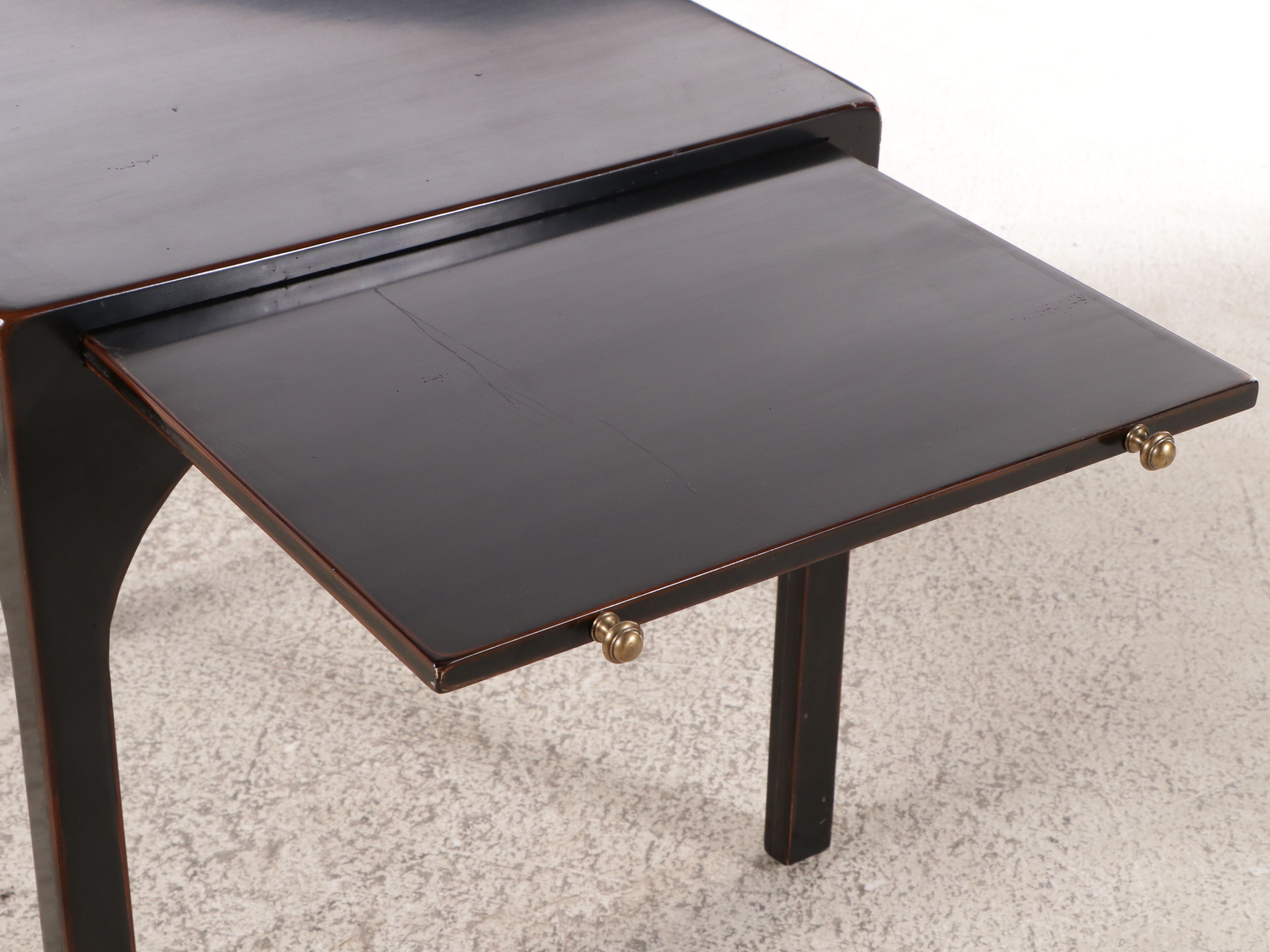 Pair of Ateliers de la Madeleine Lacquered End Tables