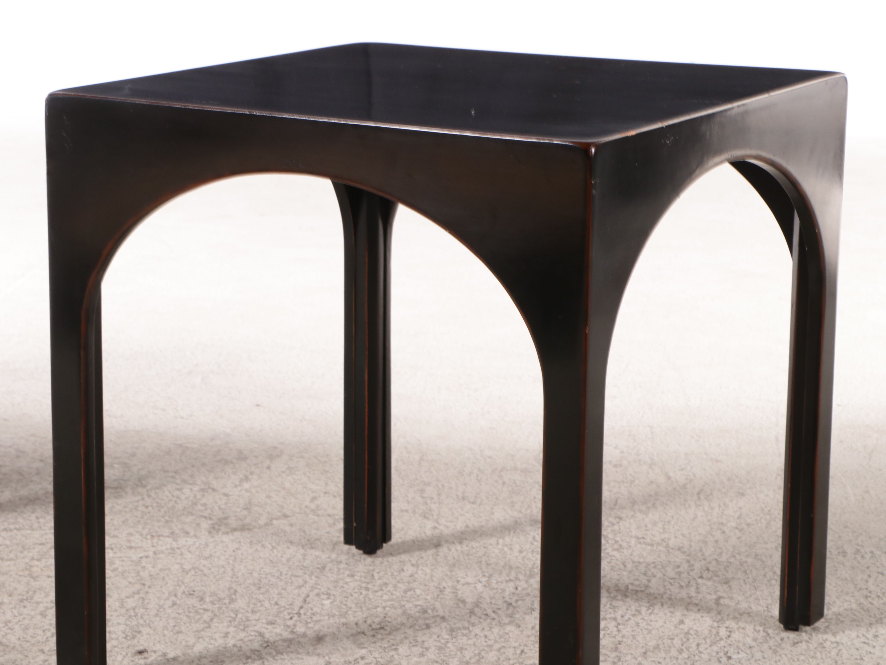 Pair of Ateliers de la Madeleine Lacquered End Tables