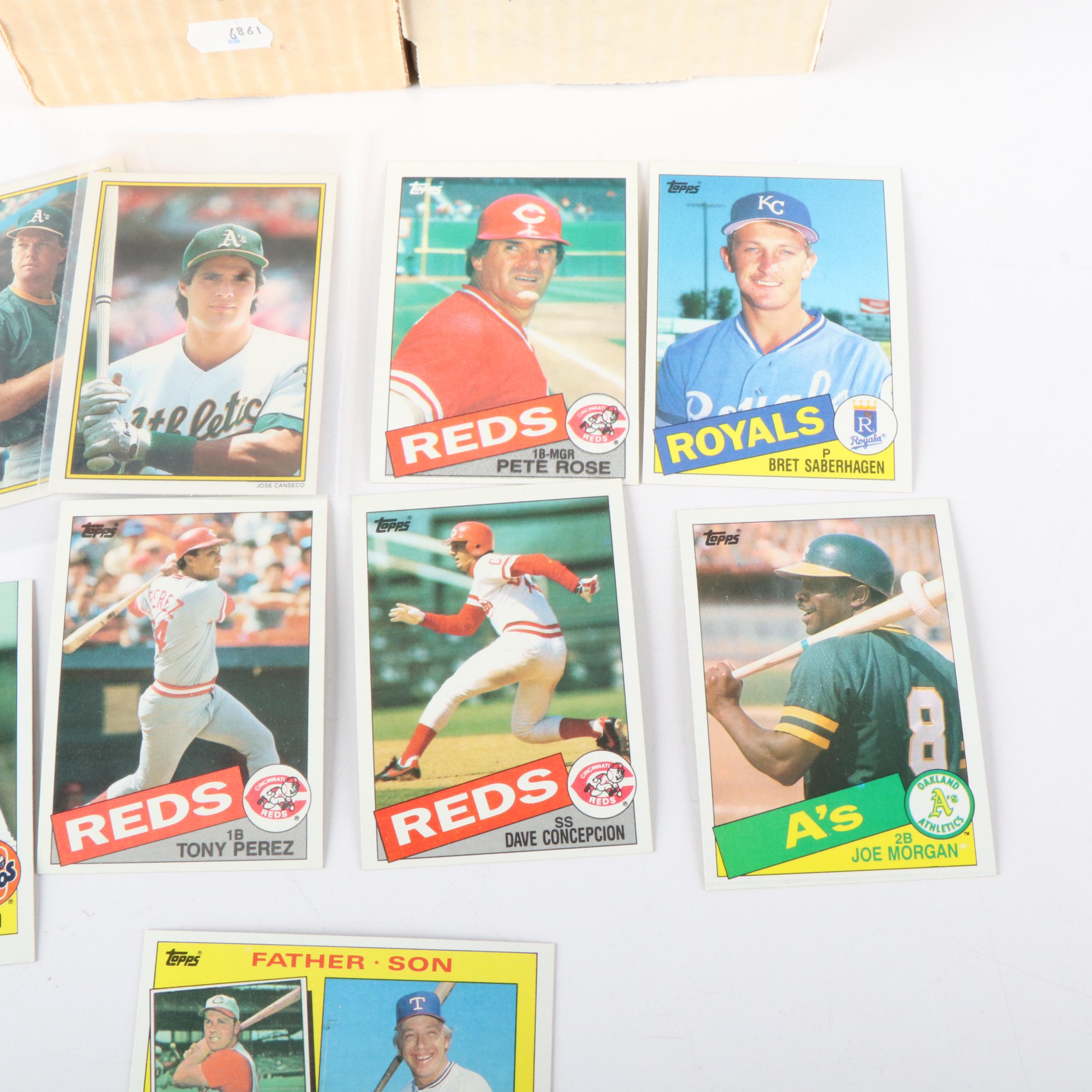 Five Boxes of Topps Baseball Cards, 1973 to 1989