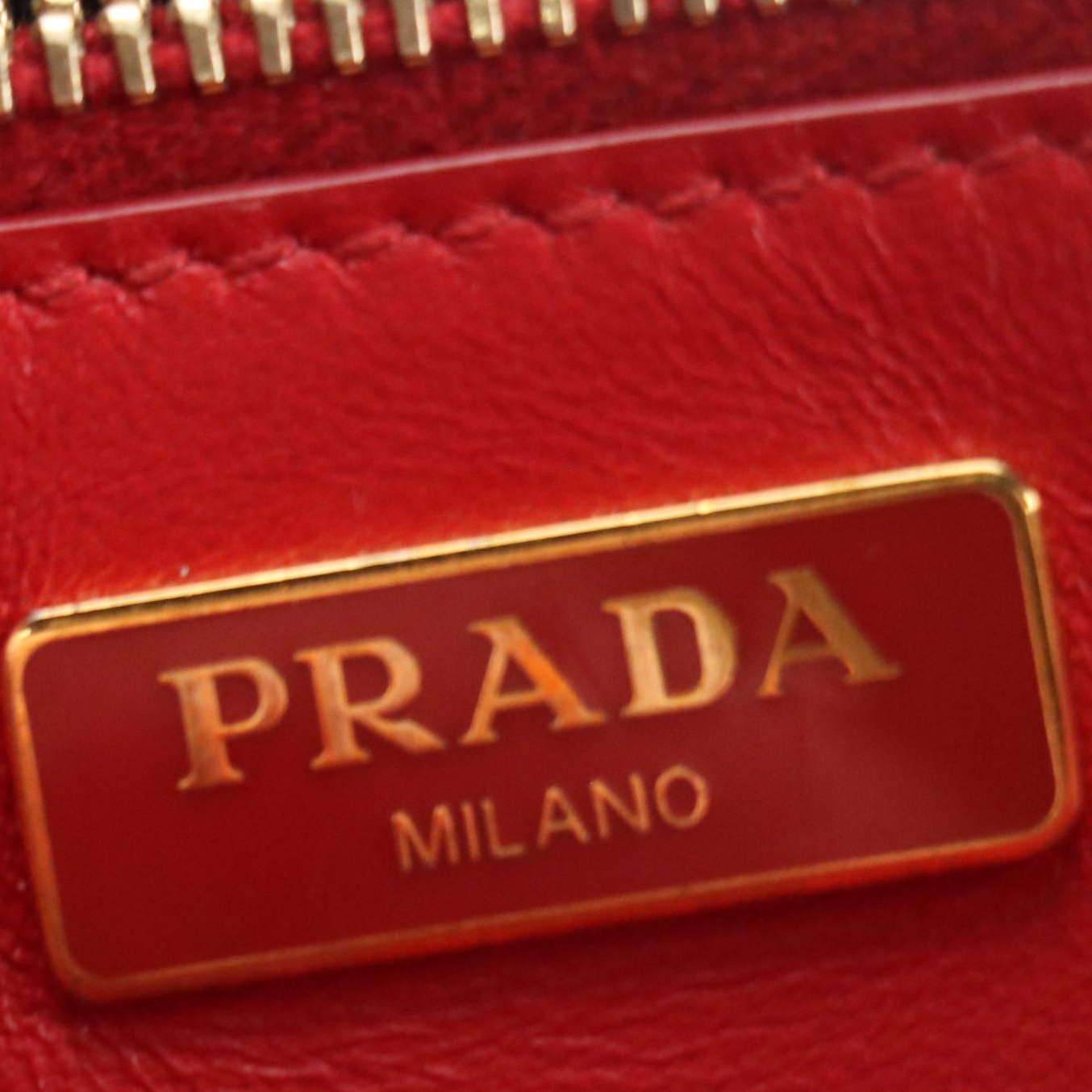 Prada Crossbody Clutch Wallet in Black Saffiano Leather