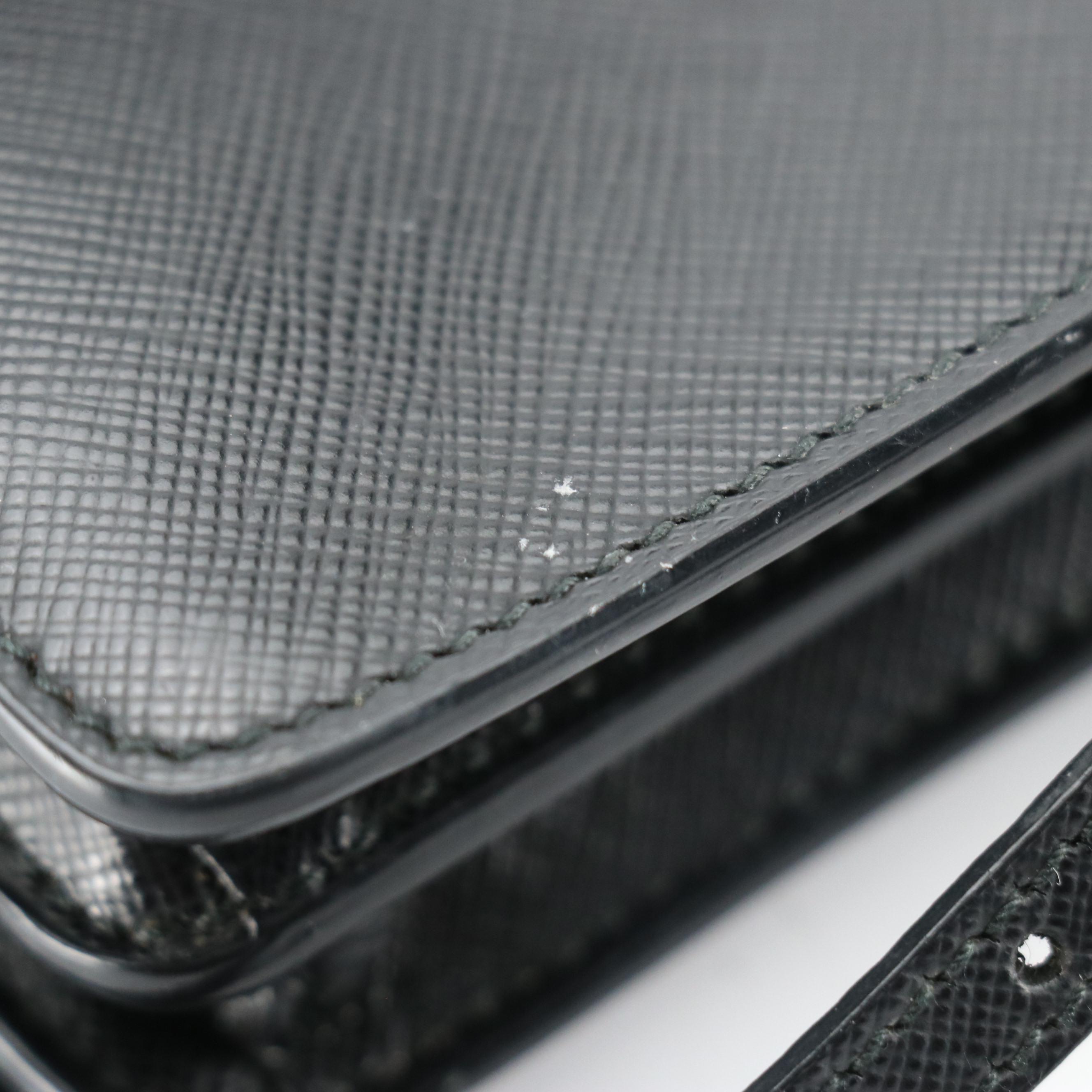 Prada Crossbody Clutch Wallet in Black Saffiano Leather