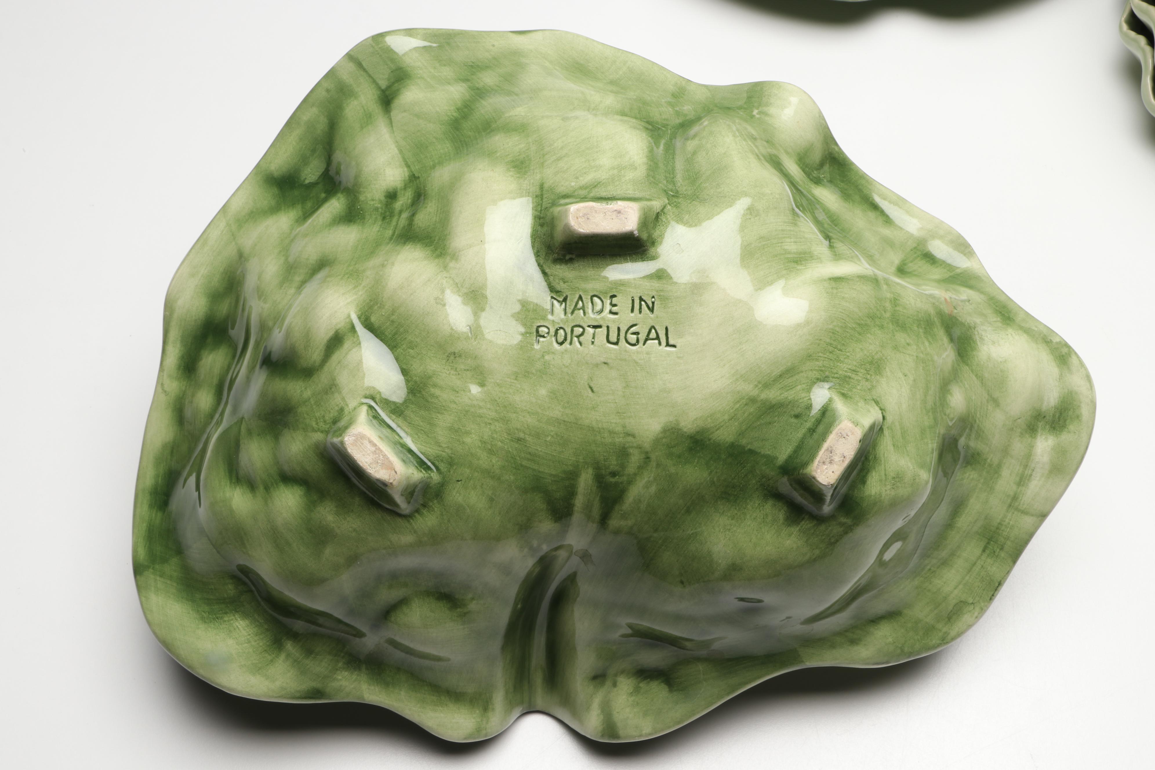 Bordallo Pinheiro "Cabbage Green" Ceramic Dinnerware