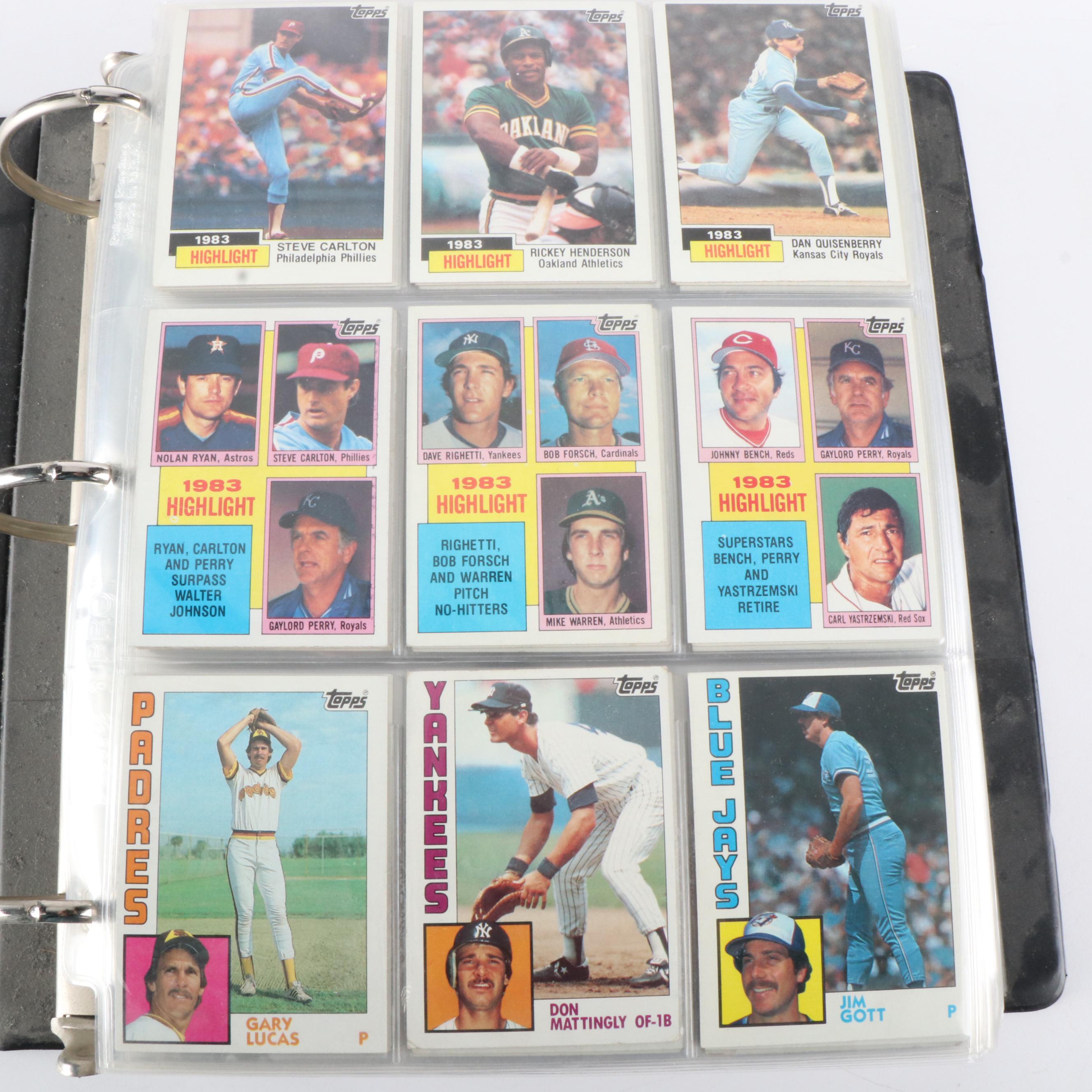 Three Albums of Baseball Cards, Including One of Oversized Cards, 1970s to 1990s