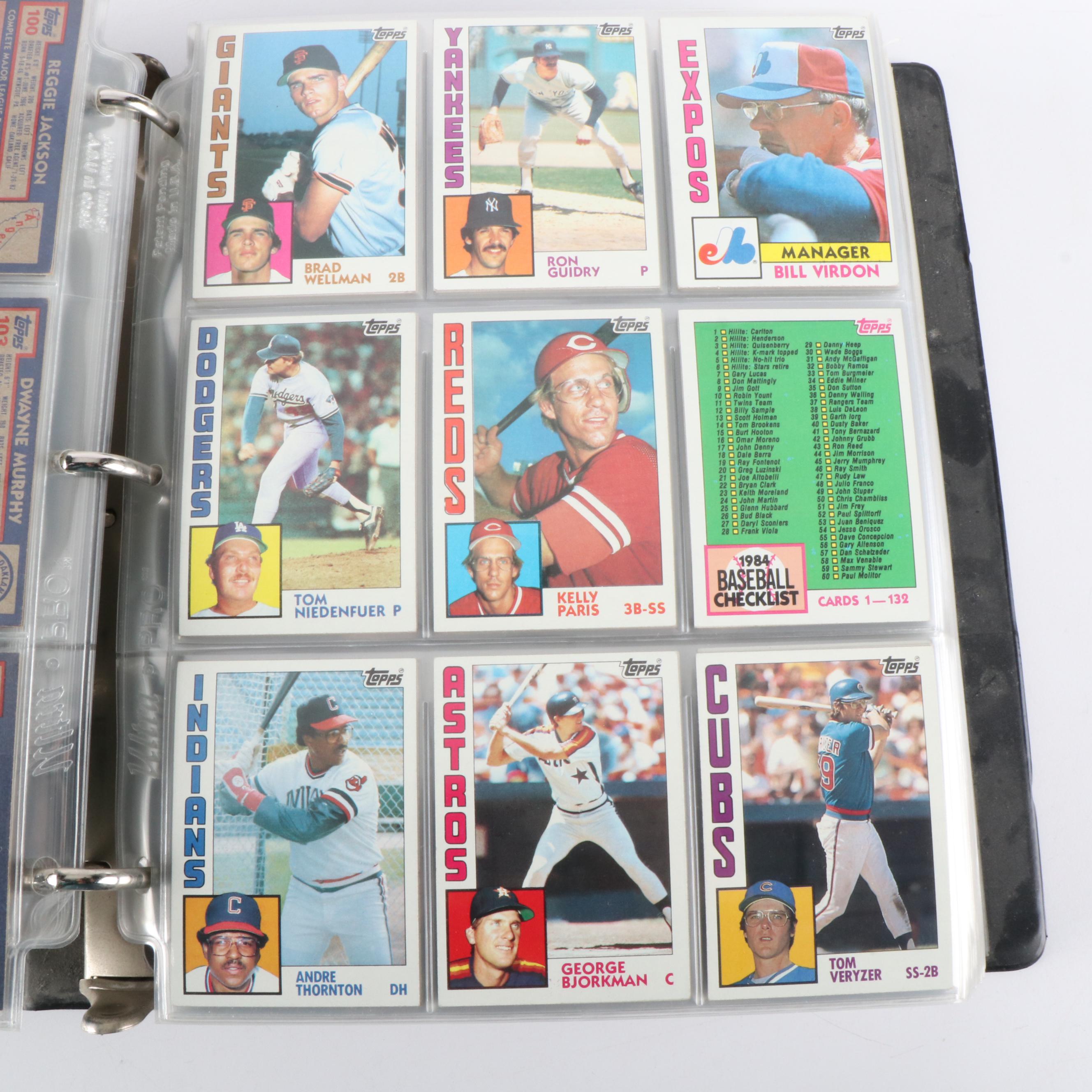 Three Albums of Baseball Cards, Including One of Oversized Cards, 1970s to 1990s