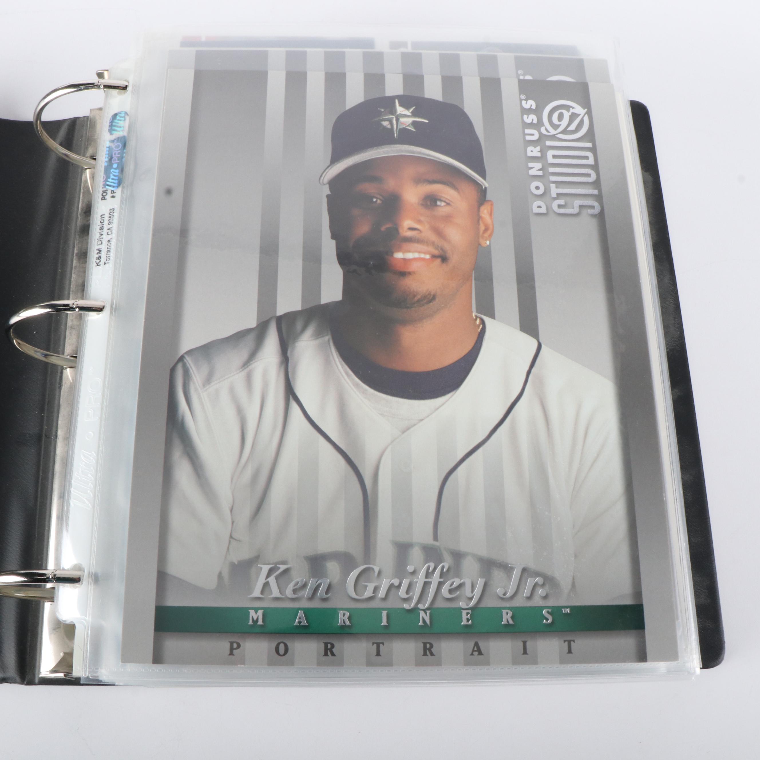 Three Albums of Baseball Cards, Including One of Oversized Cards, 1970s to 1990s