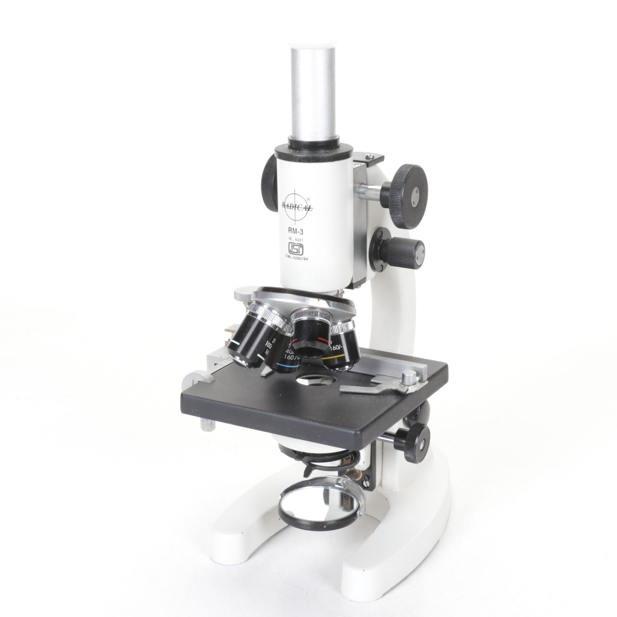 Radical RM-3 Student Medical Microscope with Wooden Case