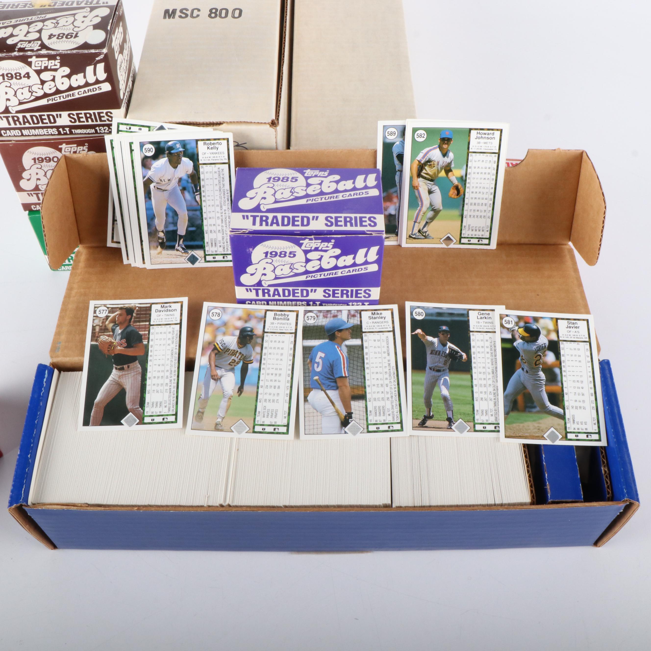 Large Group of Baseball Cards Including Complete Year Sets, 1980s and 1990s