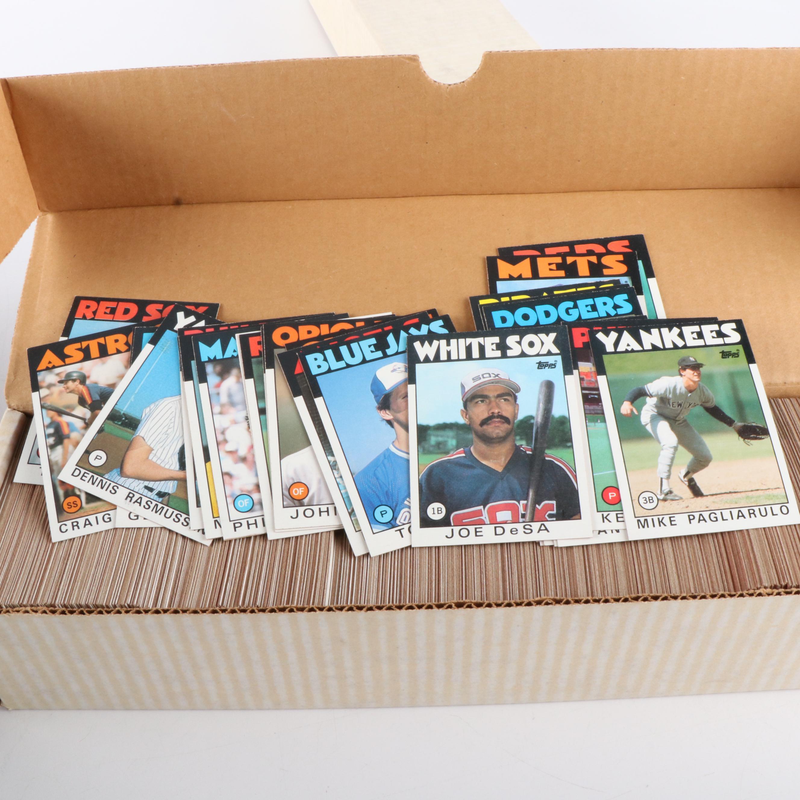 Large Group of Baseball Cards Including Complete Year Sets, 1980s and 1990s