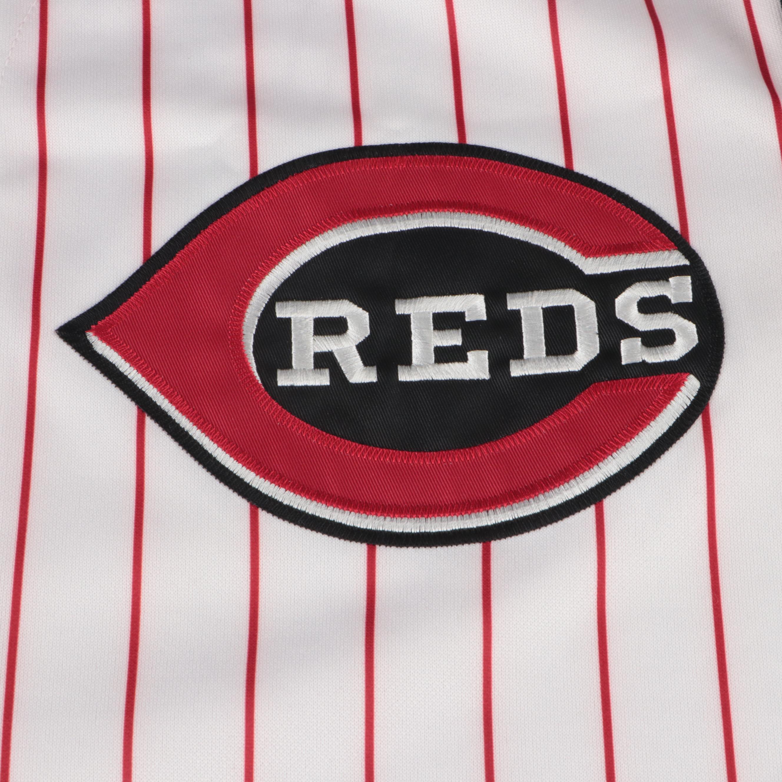 Barry Larkin Signed Cincinnati Reds Majestic Baseball Jersey, JSA