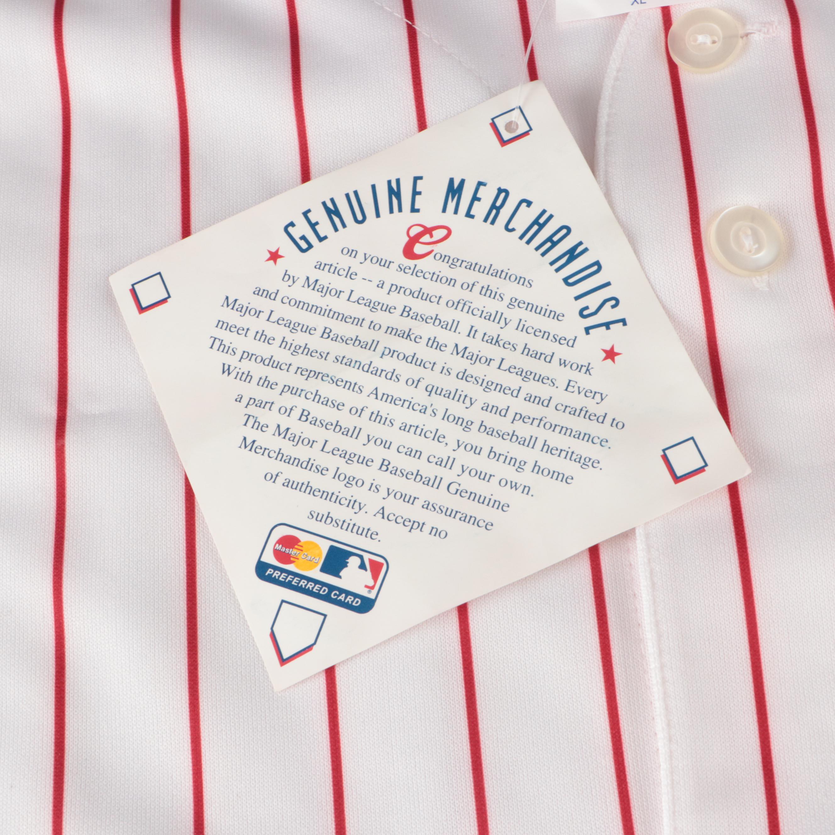 Barry Larkin Signed Cincinnati Reds Majestic Baseball Jersey, JSA