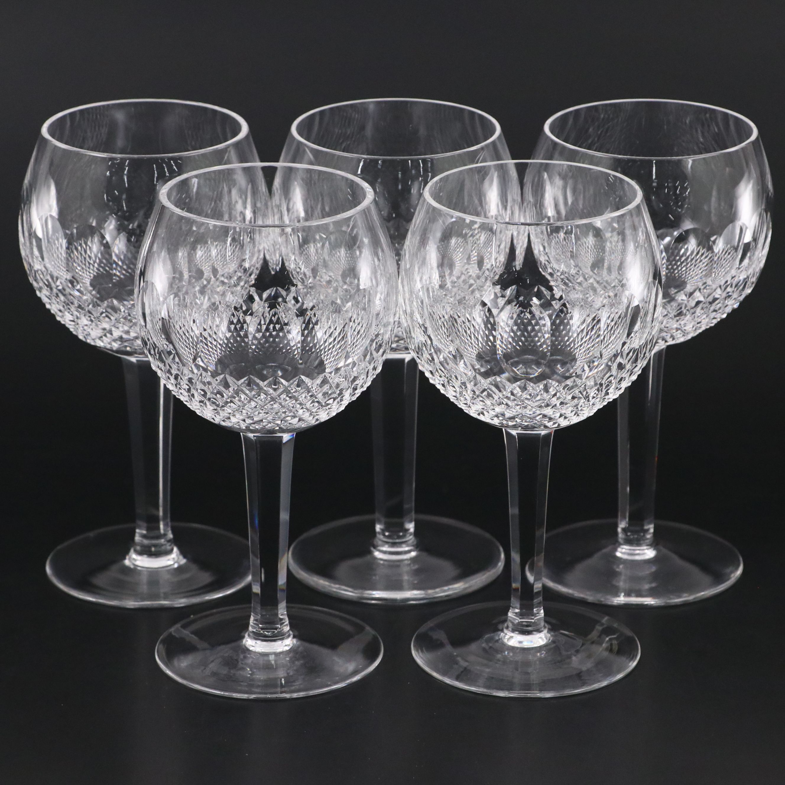 Waterford Crystal "Colleen" Balloon Wine Glasses, 1968-2018