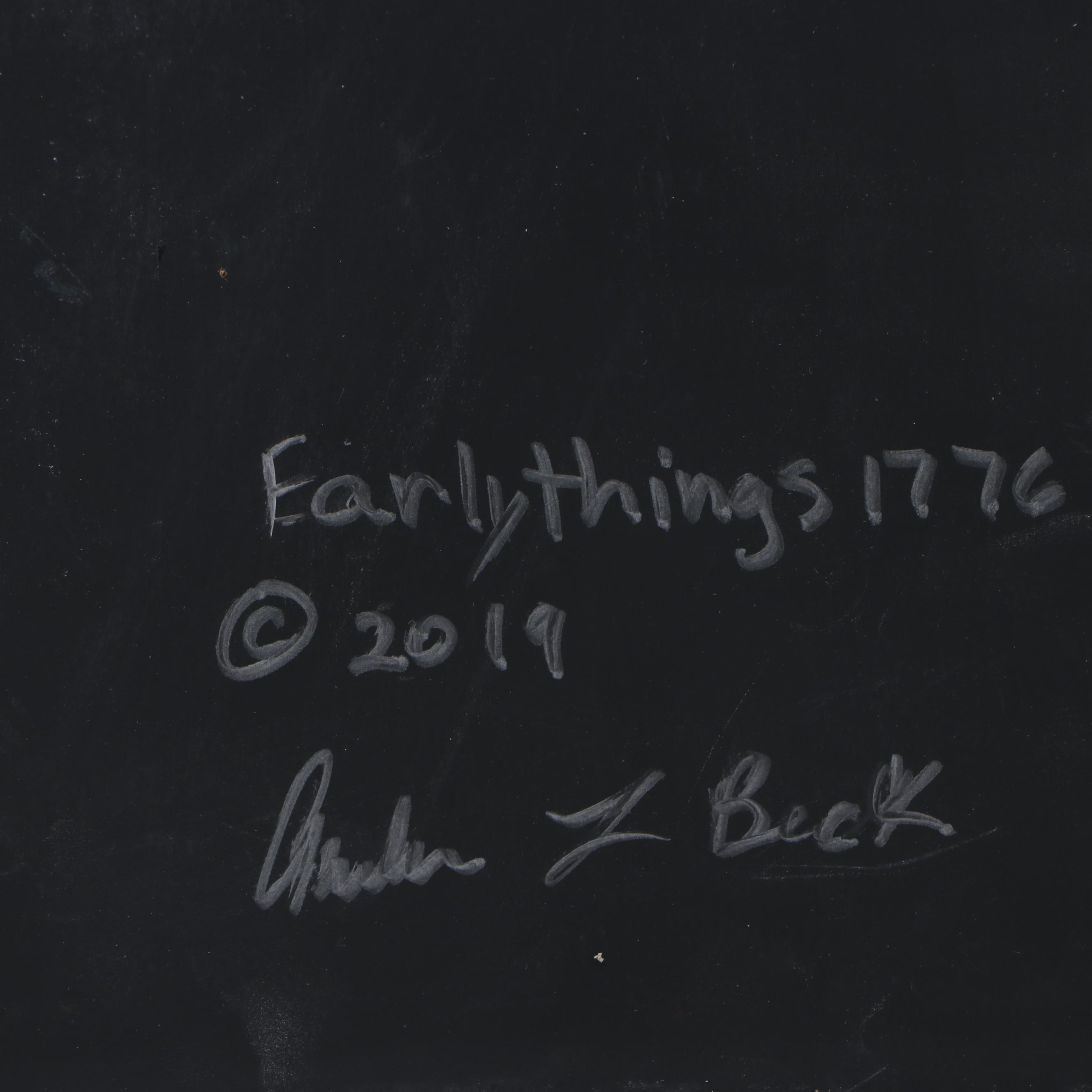 Earlythings 1776 Primitive Portrait Reproduction Prints on Canvas Board