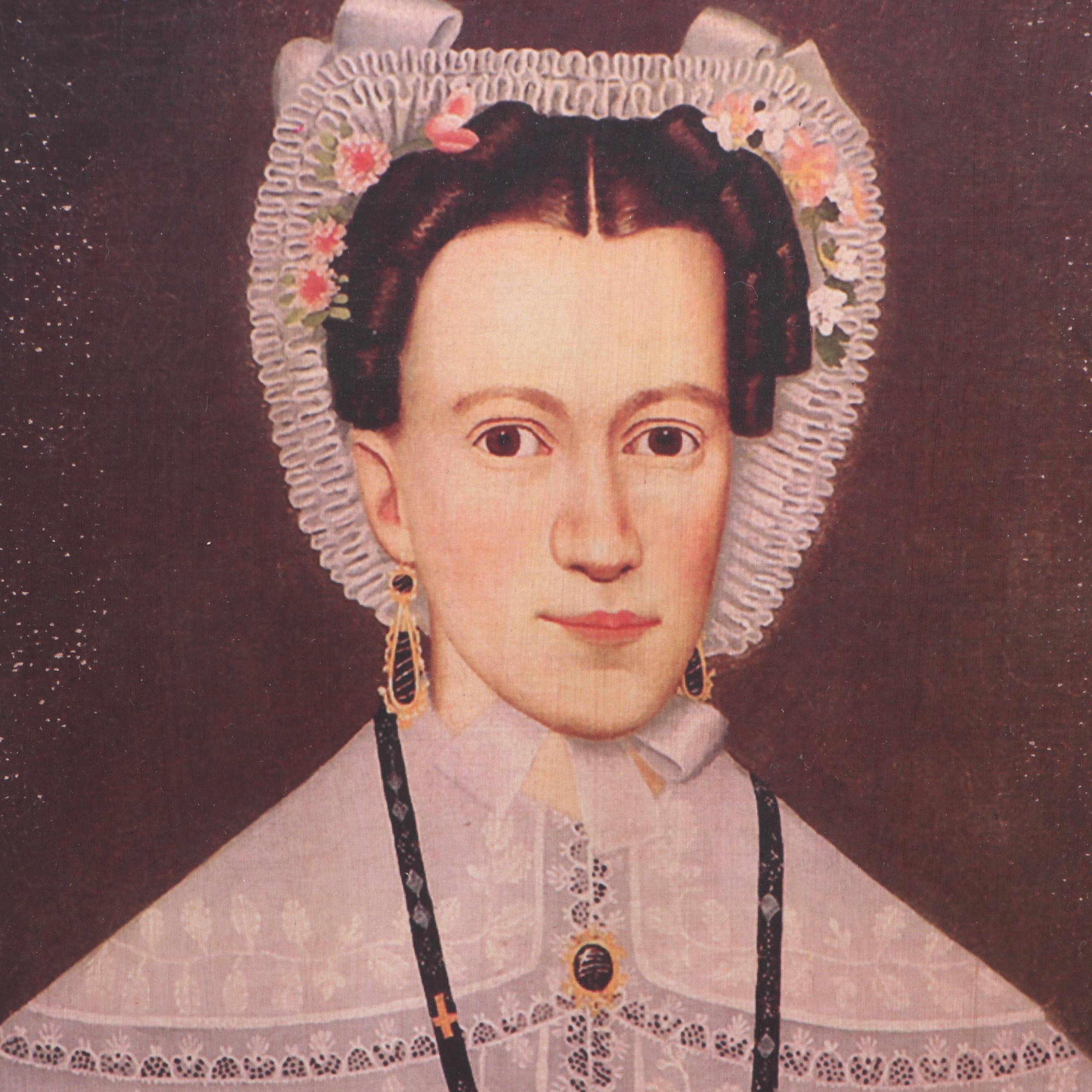 Earlythings 1776 Primitive Portrait Reproduction Prints on Canvas Board