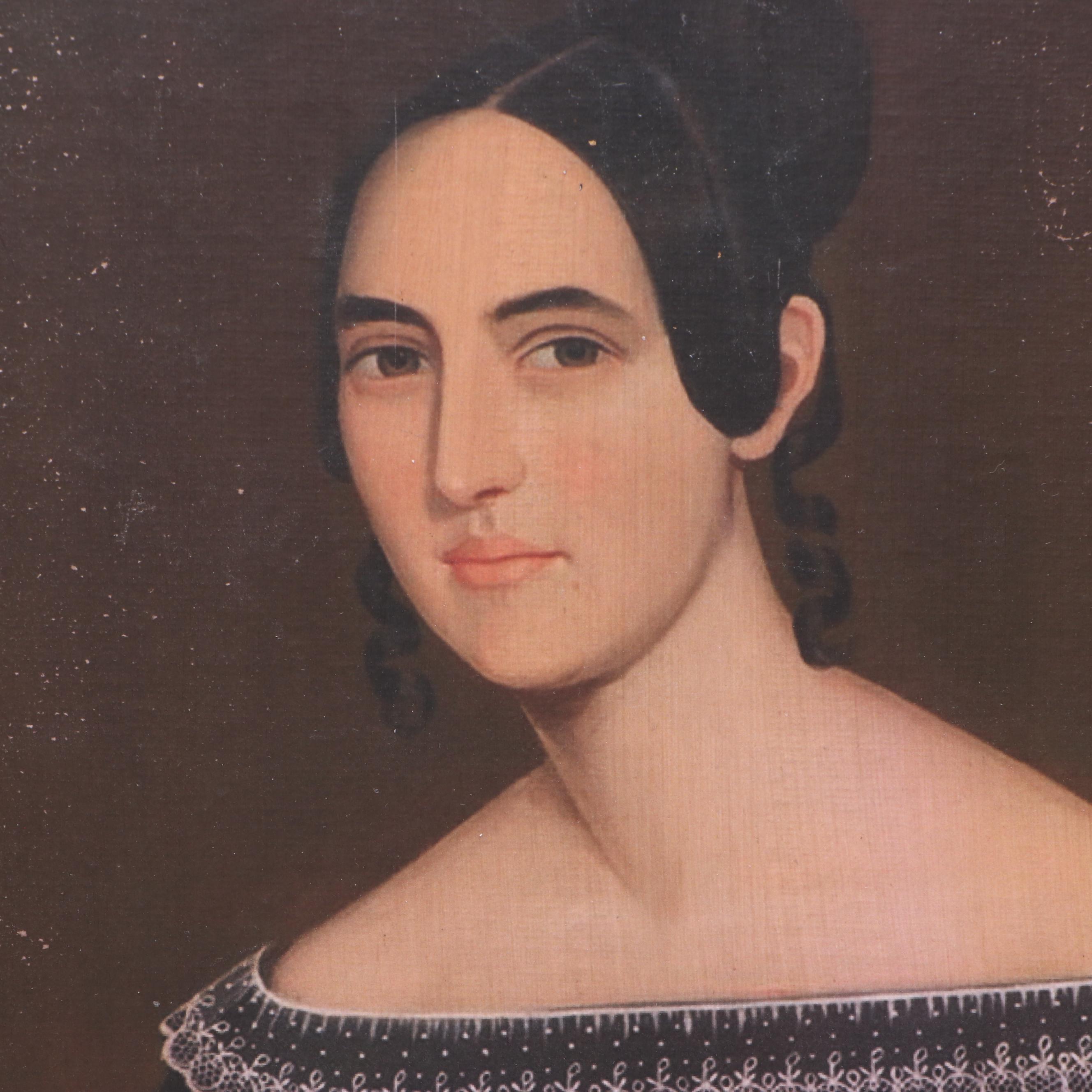 Earlythings 1776 Primitive Portrait Reproduction Prints on Canvas Board