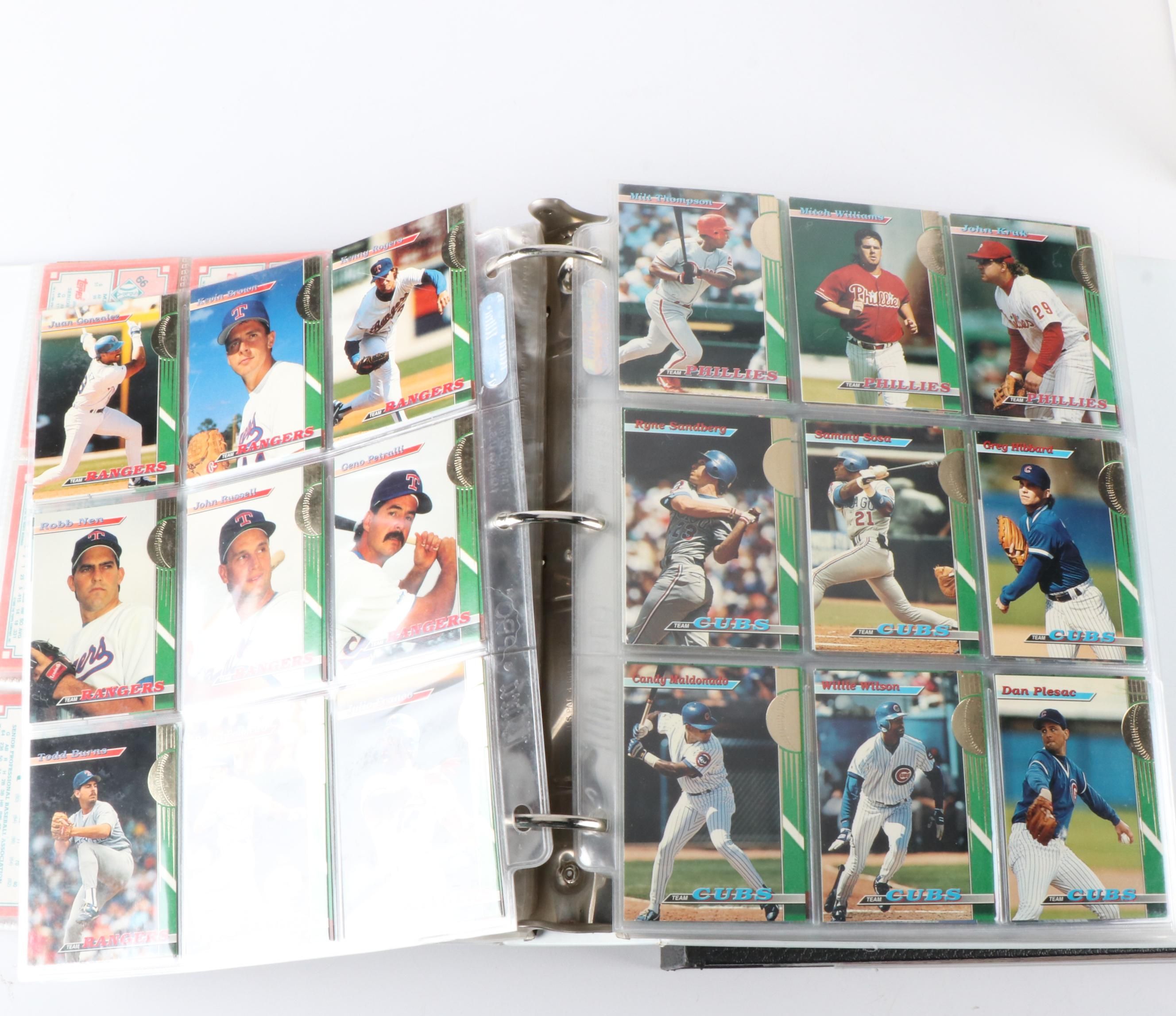 Large Group of Baseball Cards, 1980s and 1990s