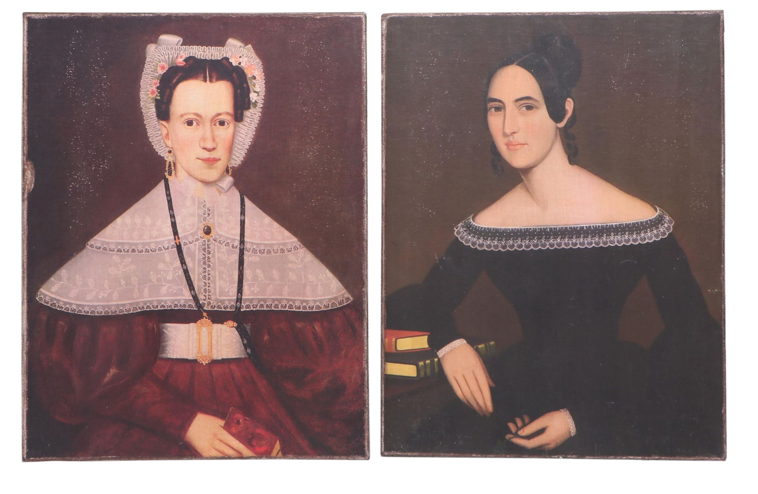 Earlythings 1776 Primitive Portrait Reproduction Prints on Canvas Board