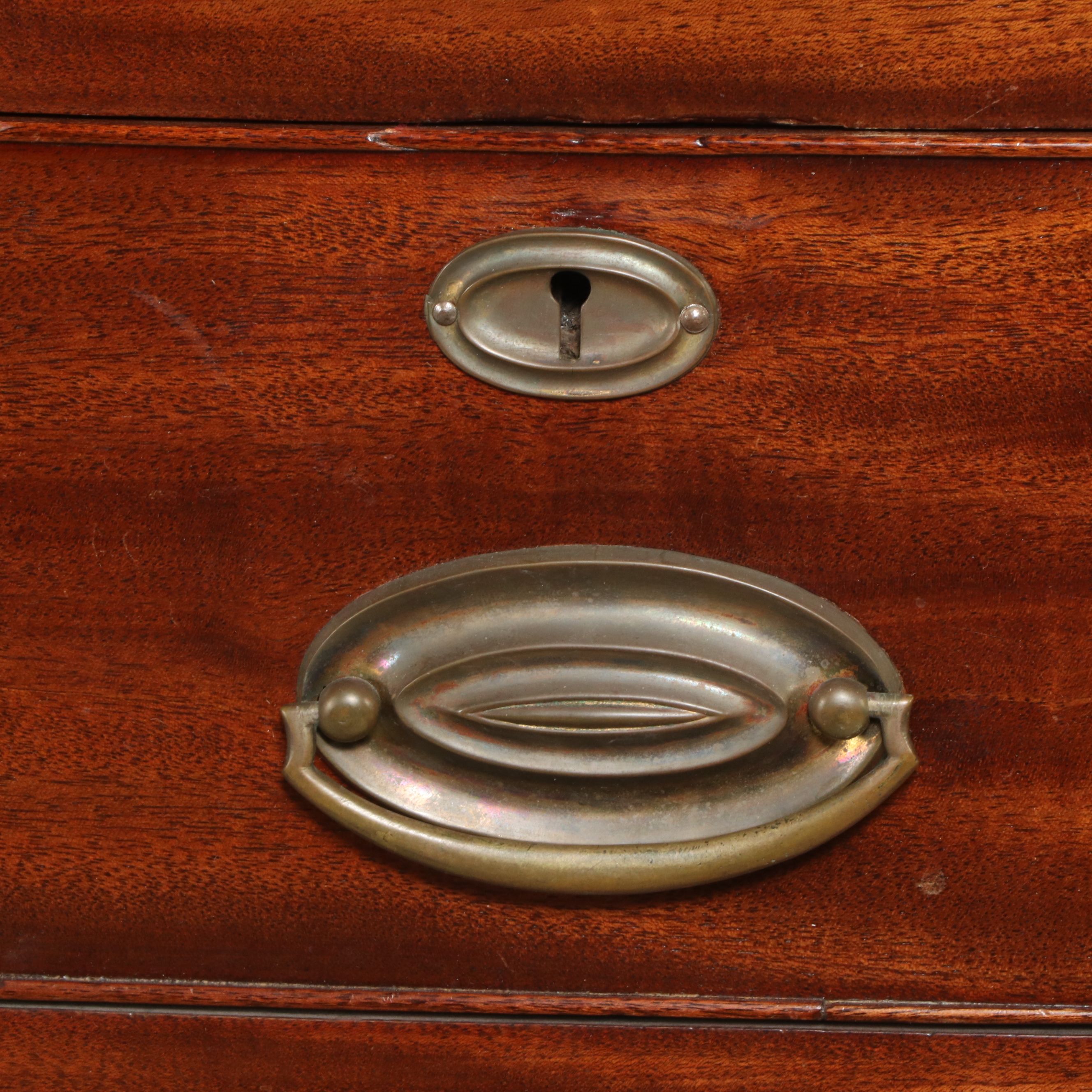 Hepplewhite Style Mahogany Bowfront Chest of Drawers, 19th Century