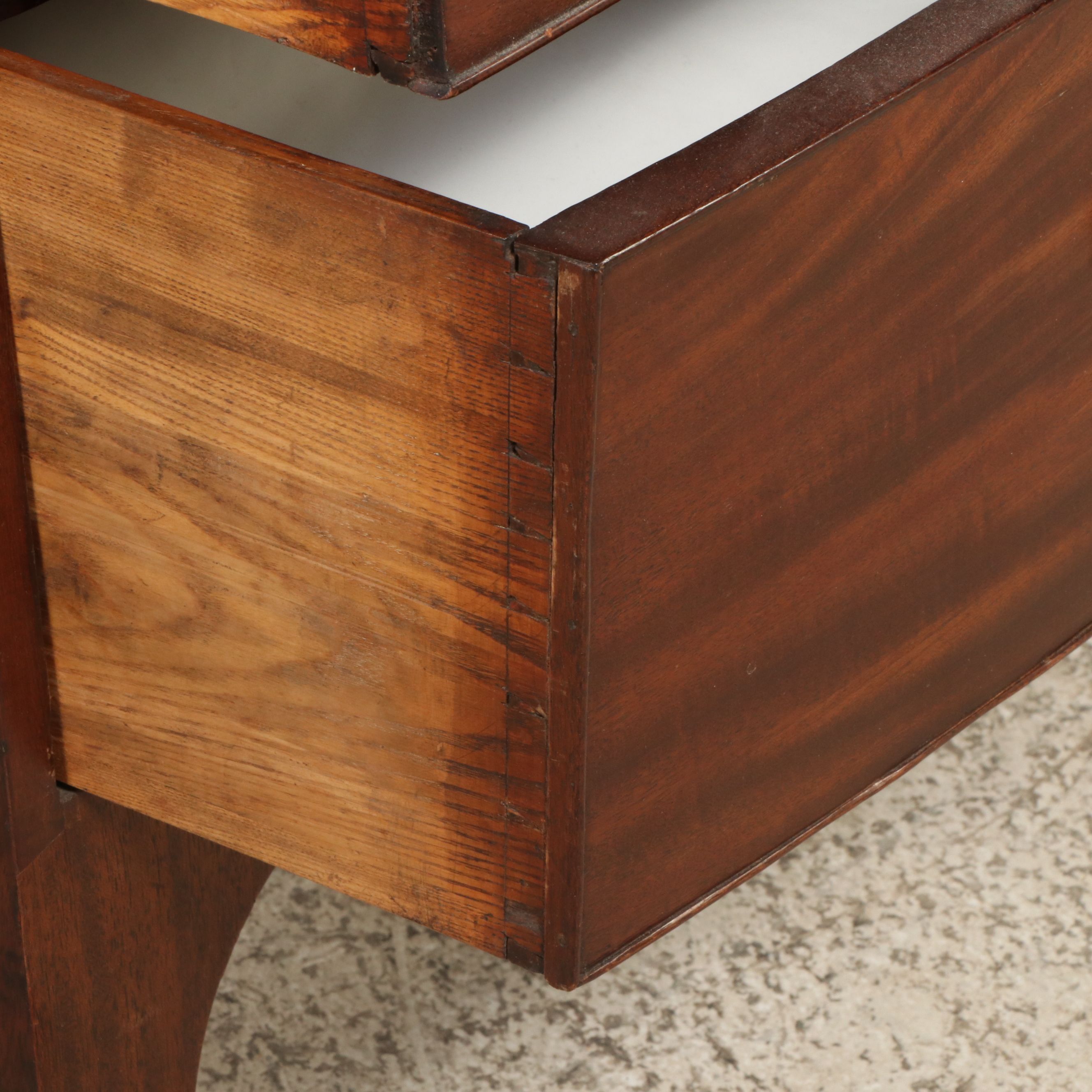 Hepplewhite Style Mahogany Bowfront Chest of Drawers, 19th Century