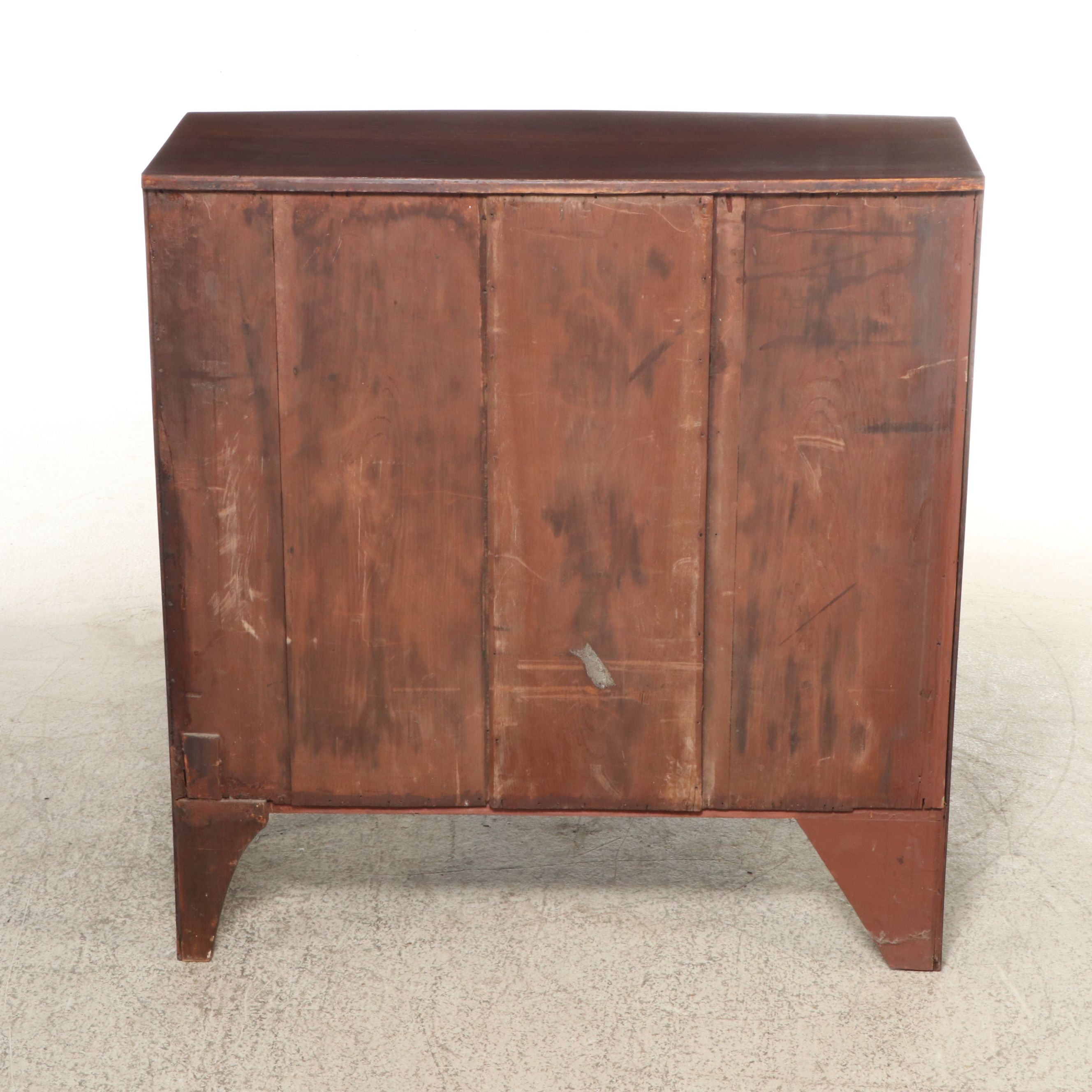 Hepplewhite Style Mahogany Bowfront Chest of Drawers, 19th Century