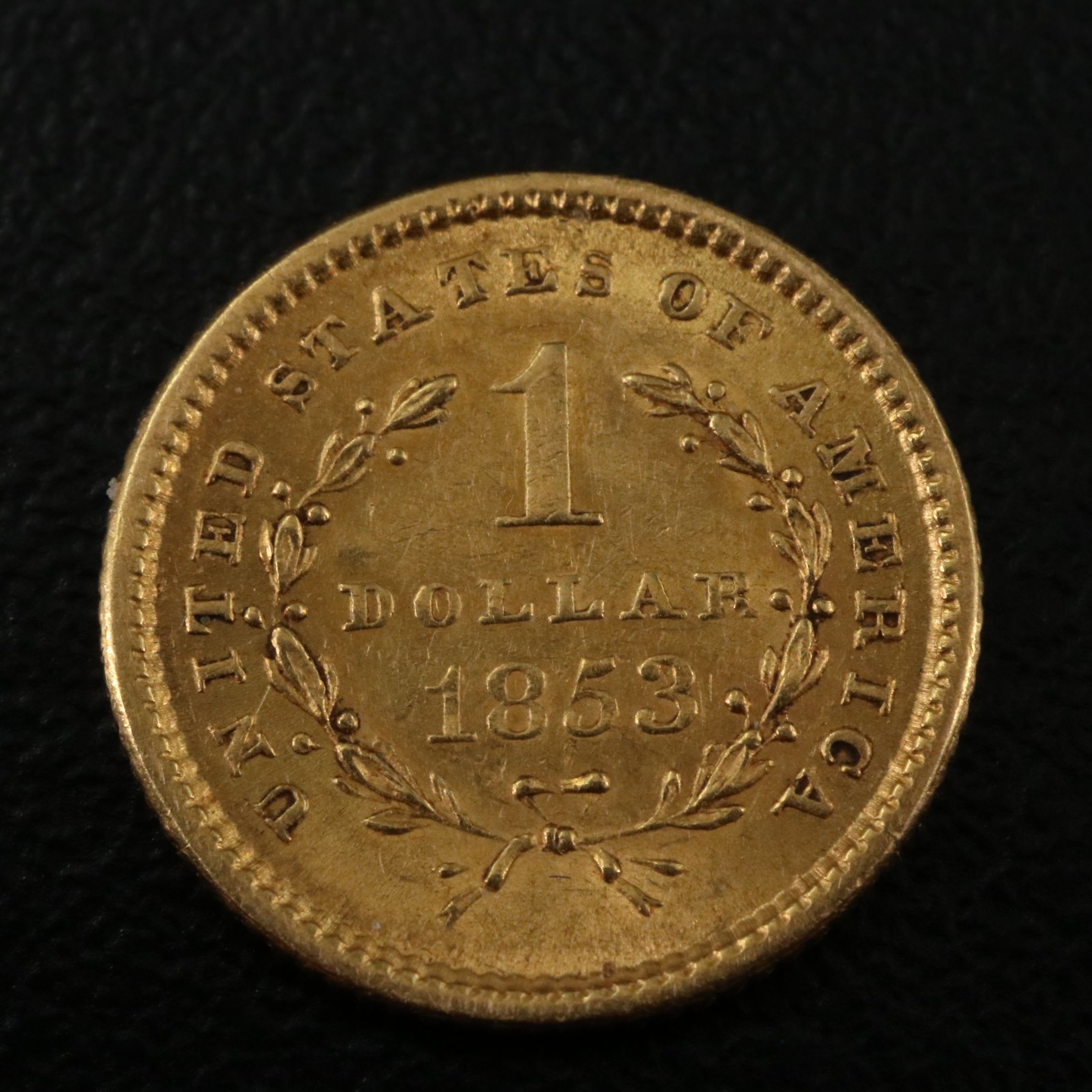 1853 Type 1, One Dollar Gold Coin