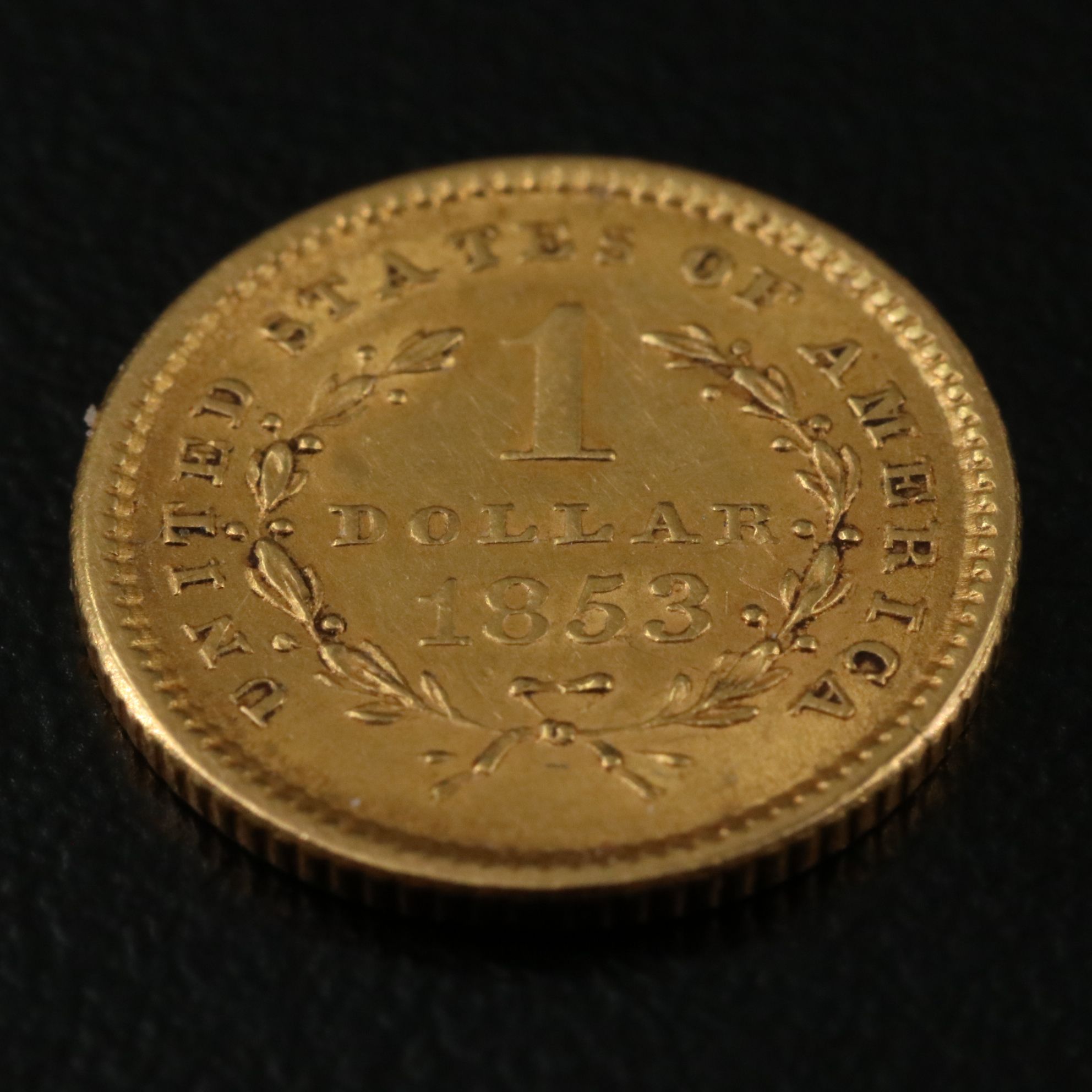 1853 Type 1, One Dollar Gold Coin