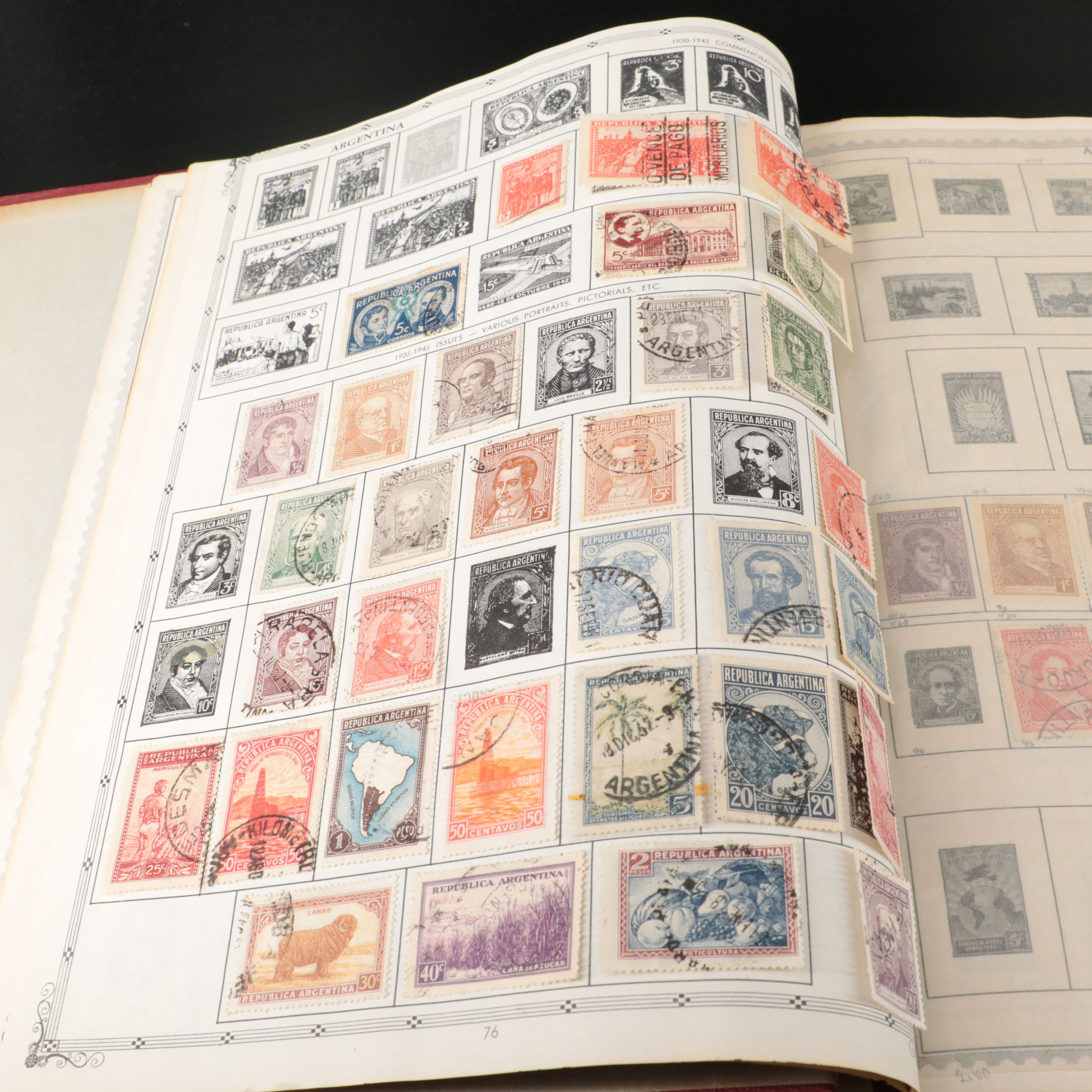 "The New World Wide Postage Stamp Album" Antique to Vintage World Stamps